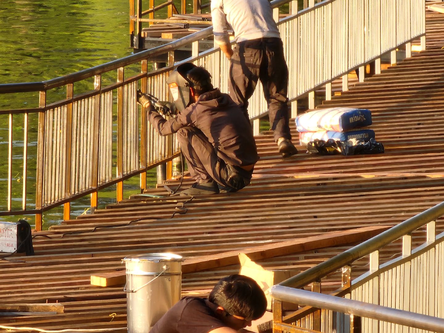 Долгопрудный, набережная, Котовский залив, амфитеатр, парапет