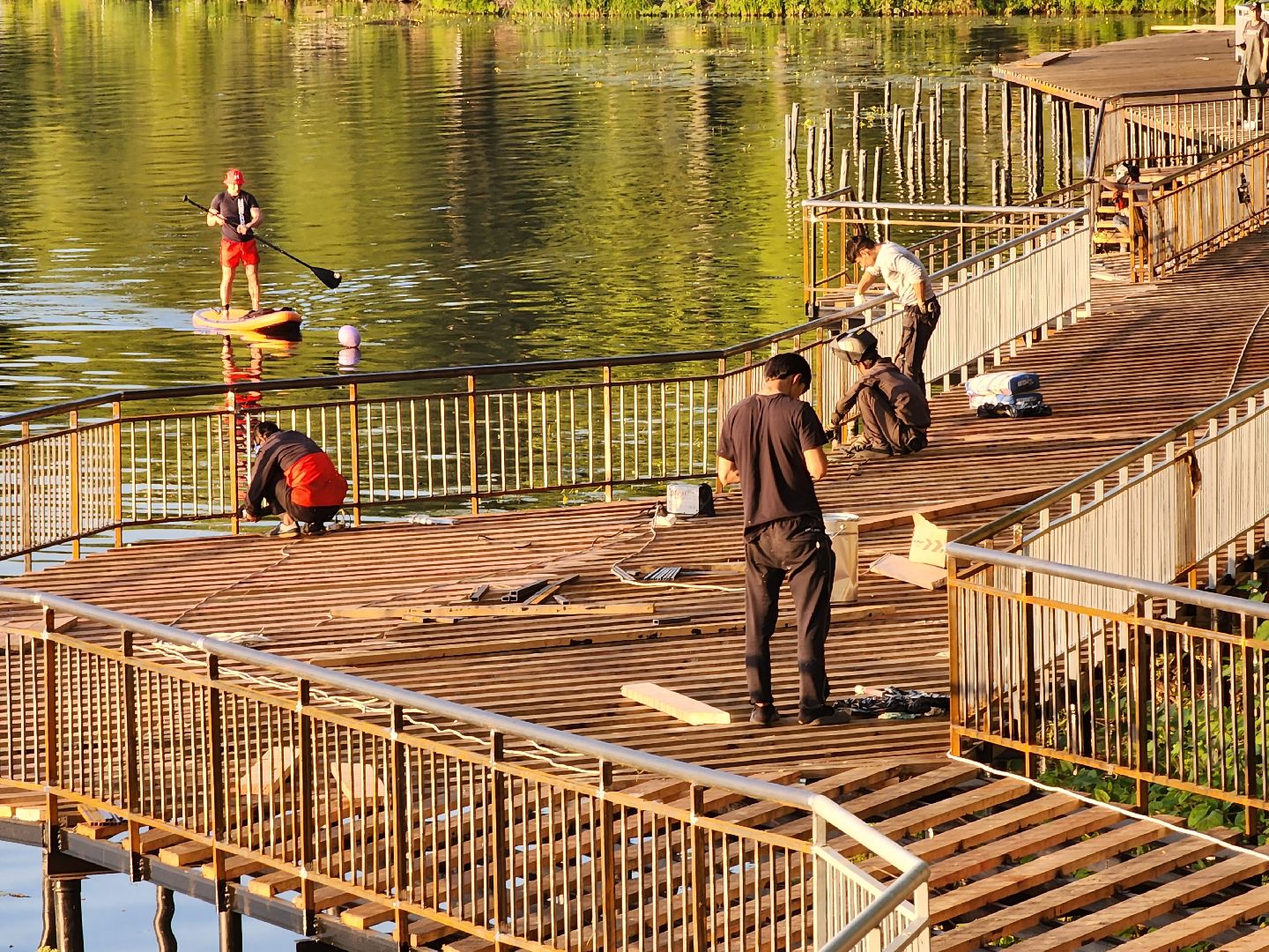 Долгопрудный, набережная, Котовский залив, амфитеатр, парапет