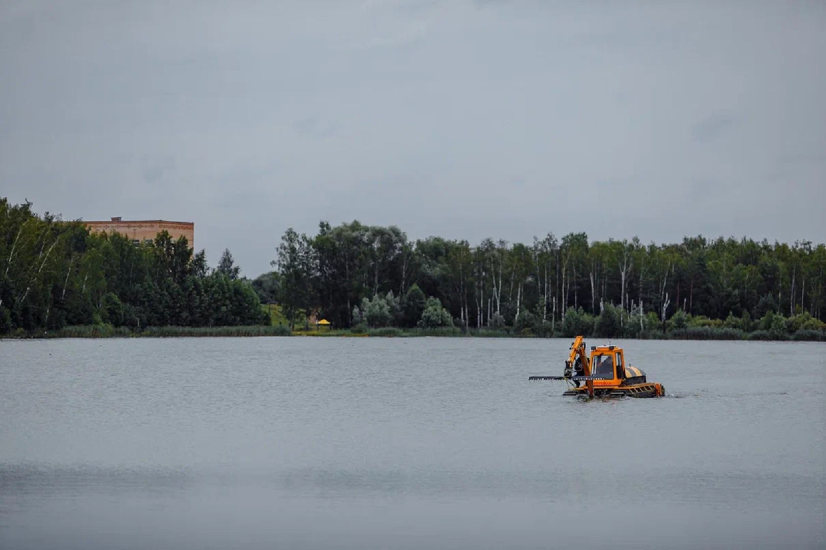 Озеро, очистка, благоустройство, техника, программа губернатора, Орехово-Зуево
