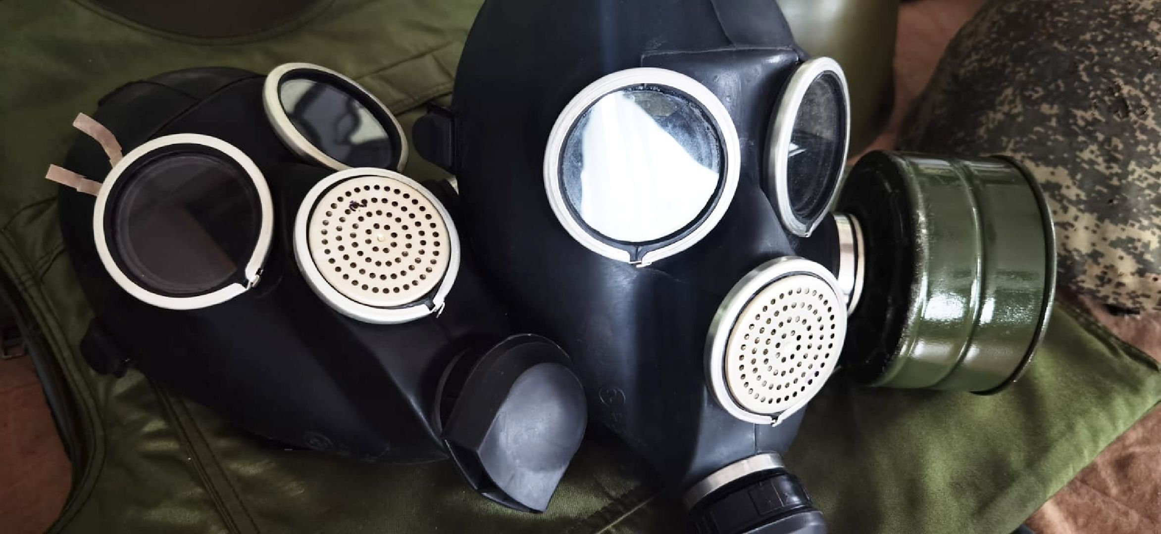 Домодедово, противогаз, тренировка, обучение жителей, костюм химической защиты