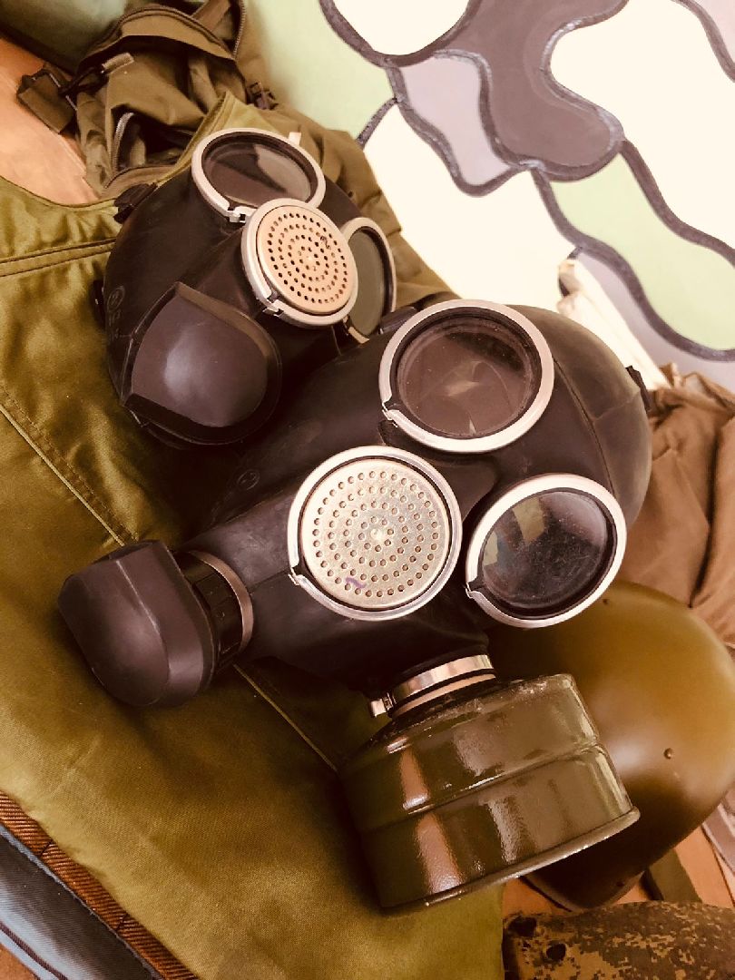 Домодедово, противогаз, тренировка, обучение жителей, костюм химической защиты