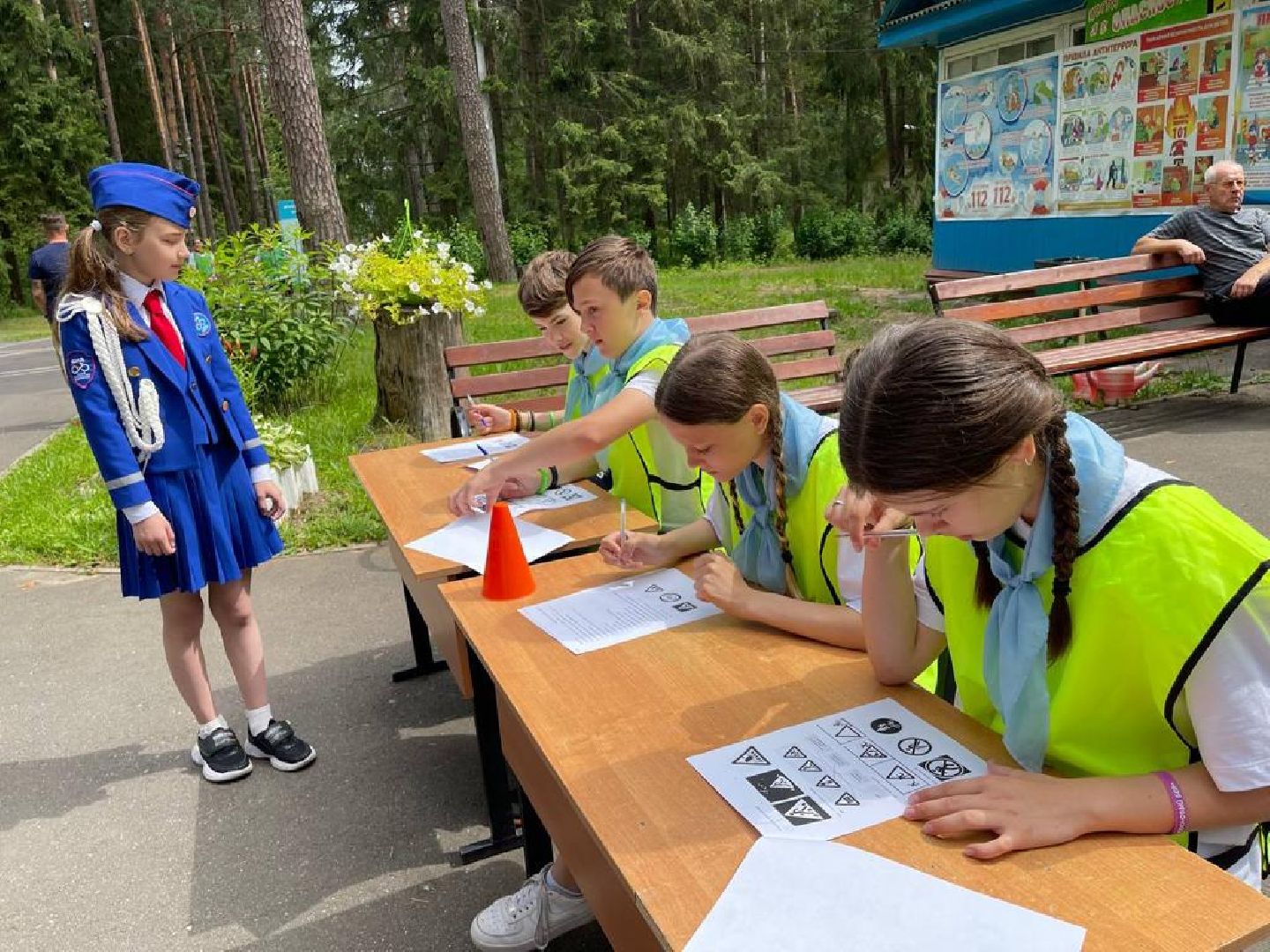 Детская безопасность, дети, лагерь, лето, Госавтоинспекция, Дубна