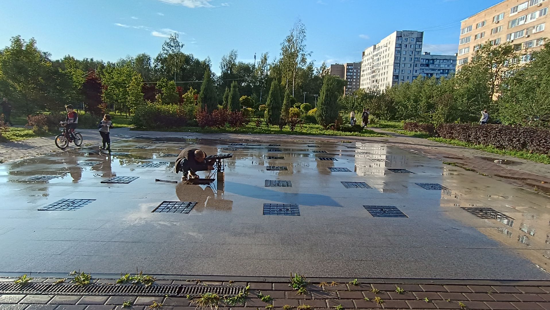 Лобня, парк, фонтан