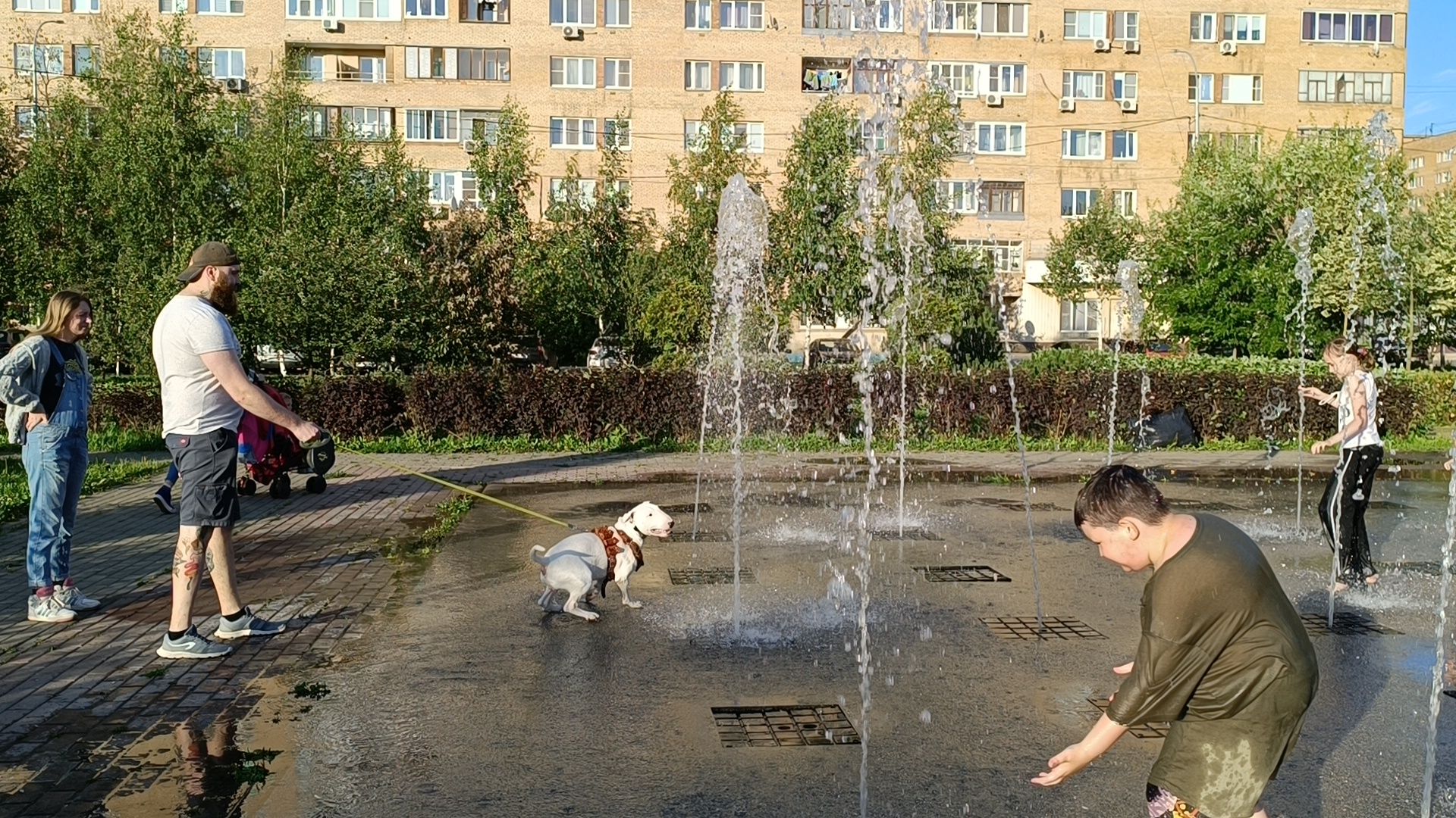 Лобня, парк, фонтан