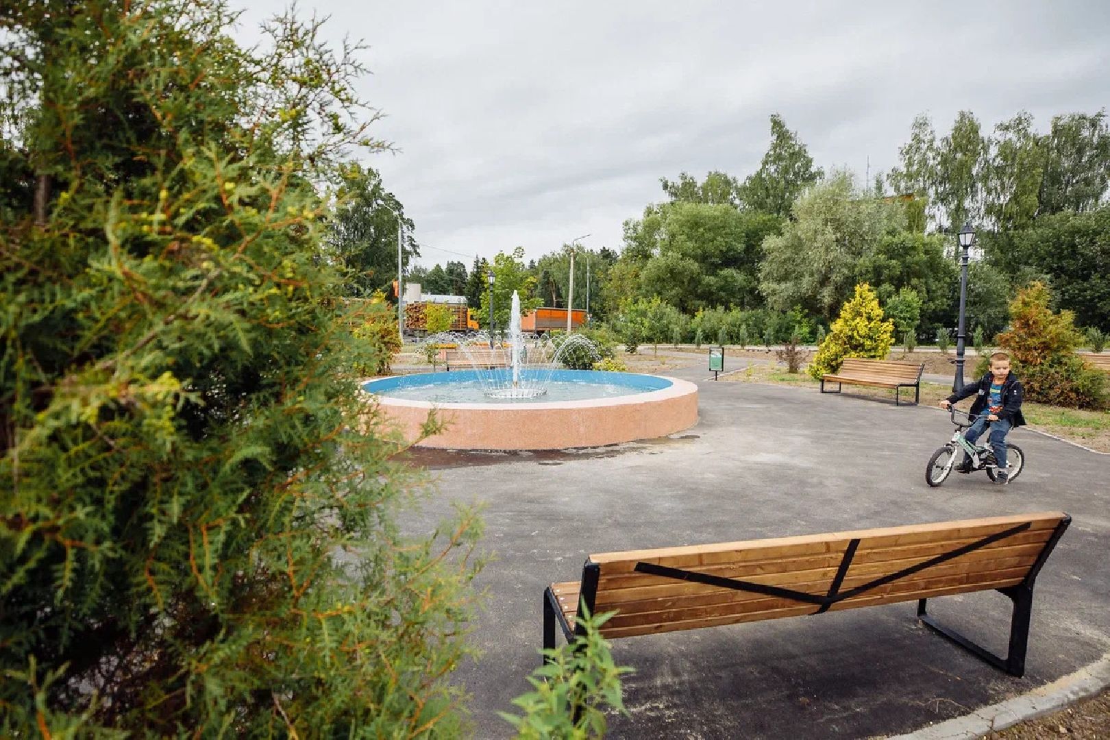 Благоустройство, сквер, Ликино-Дулево, Орехово-Зуево, фонтан