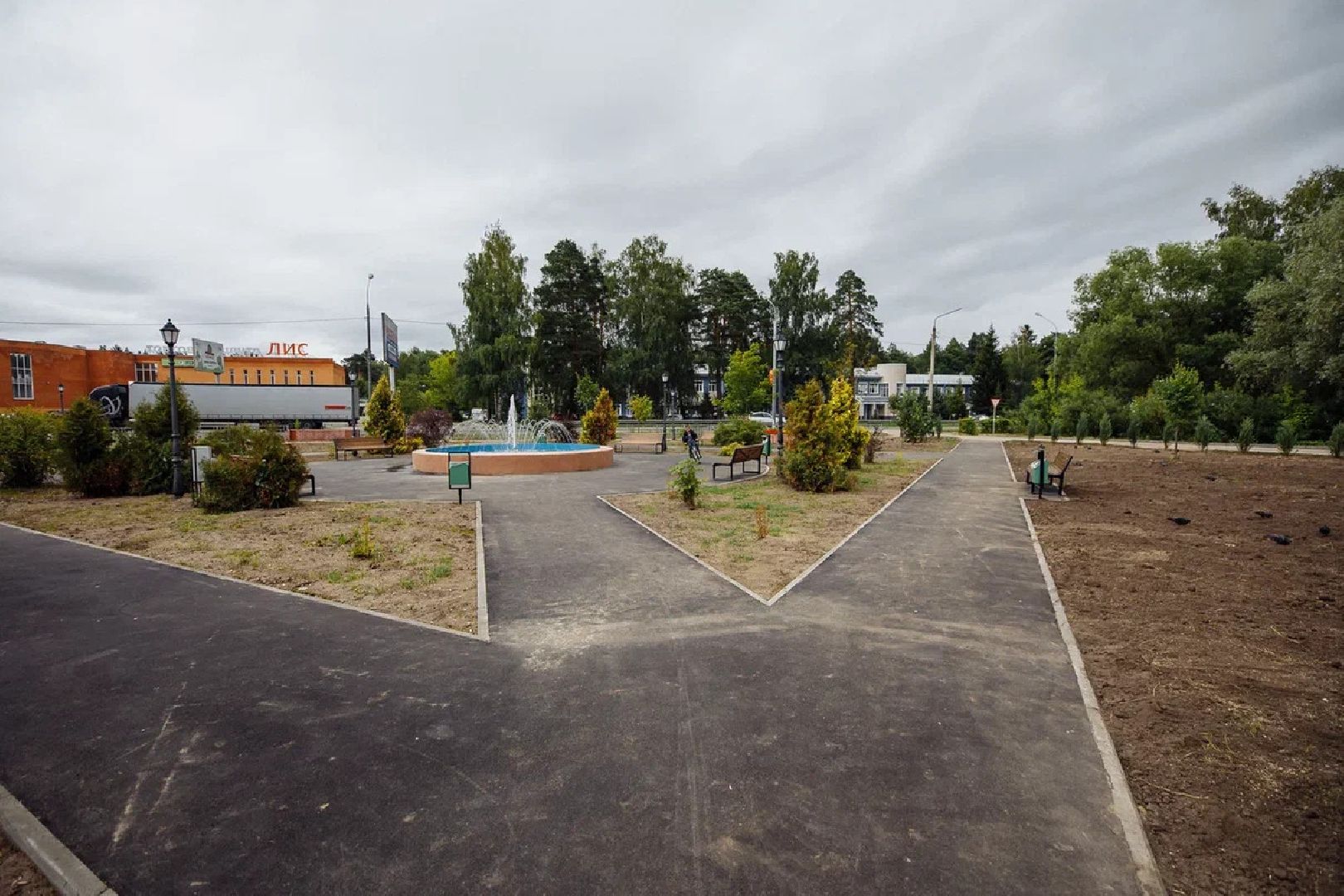 Благоустройство, сквер, Ликино-Дулево, Орехово-Зуево, фонтан