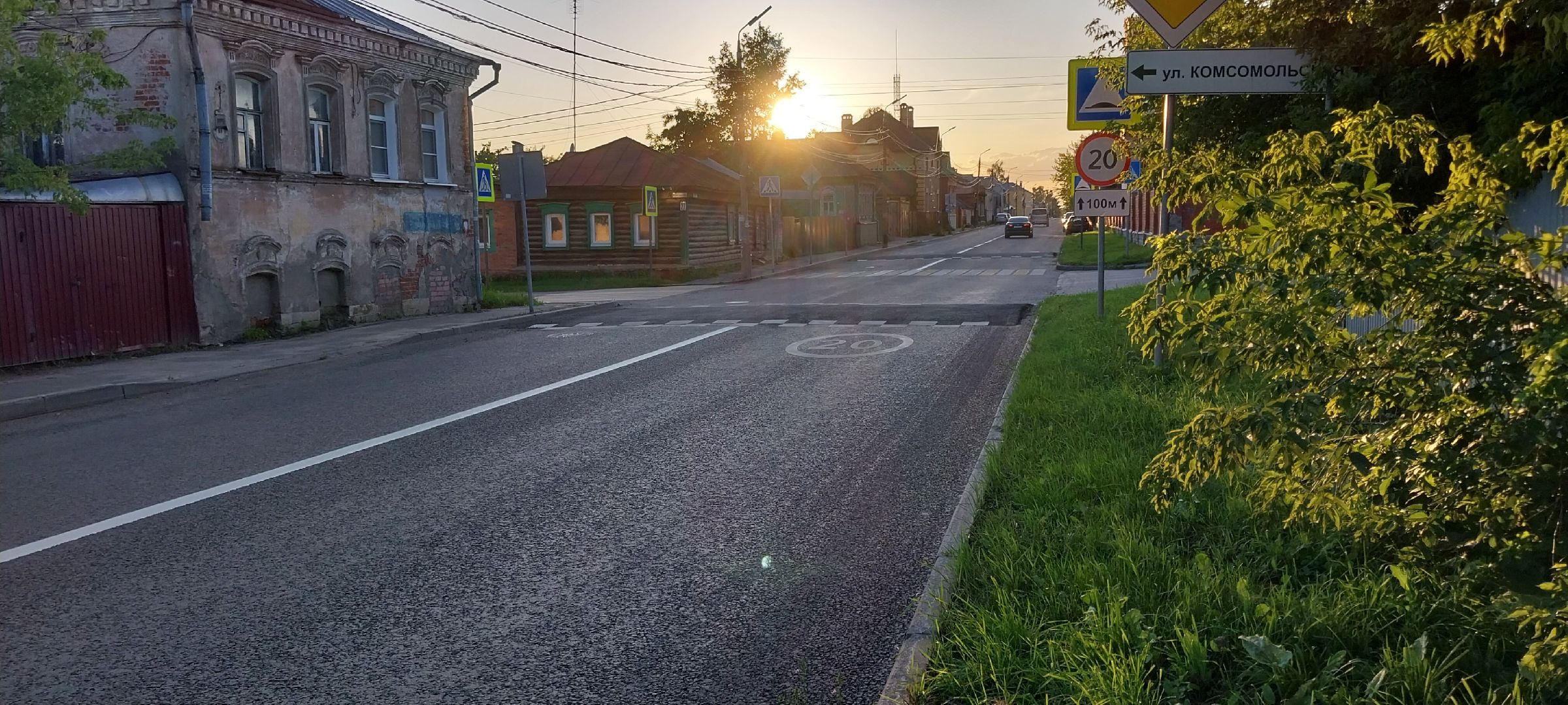 Коломна, дороги, разметка