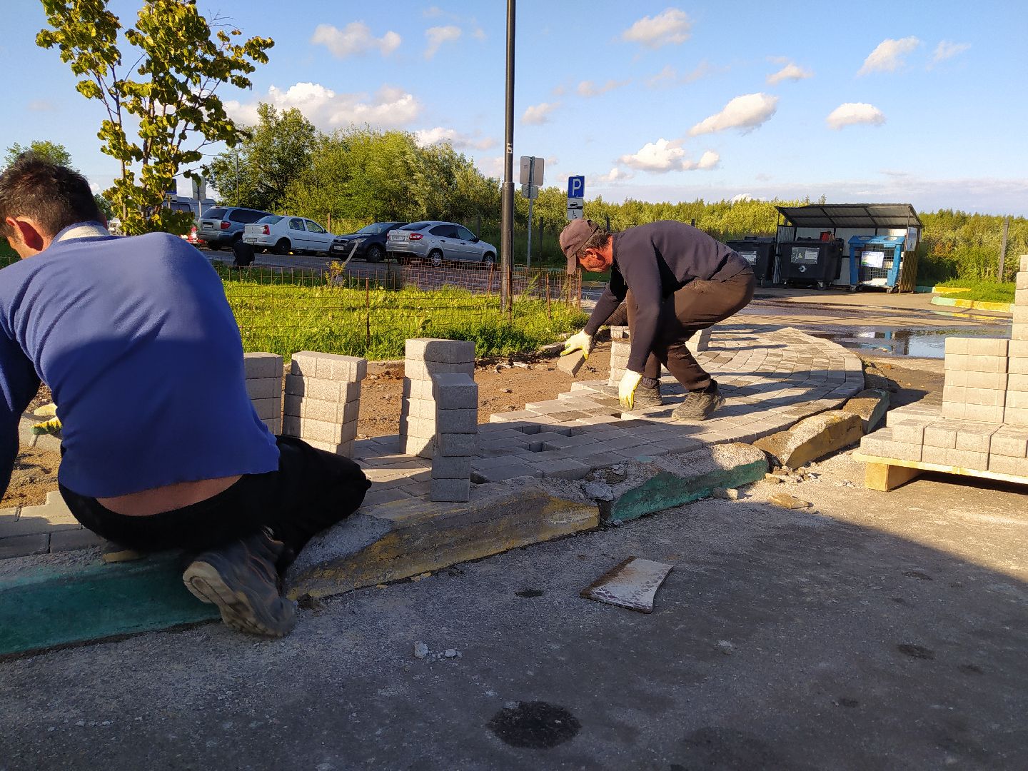 Нахабино, брусчатка, замена покрытия, работы