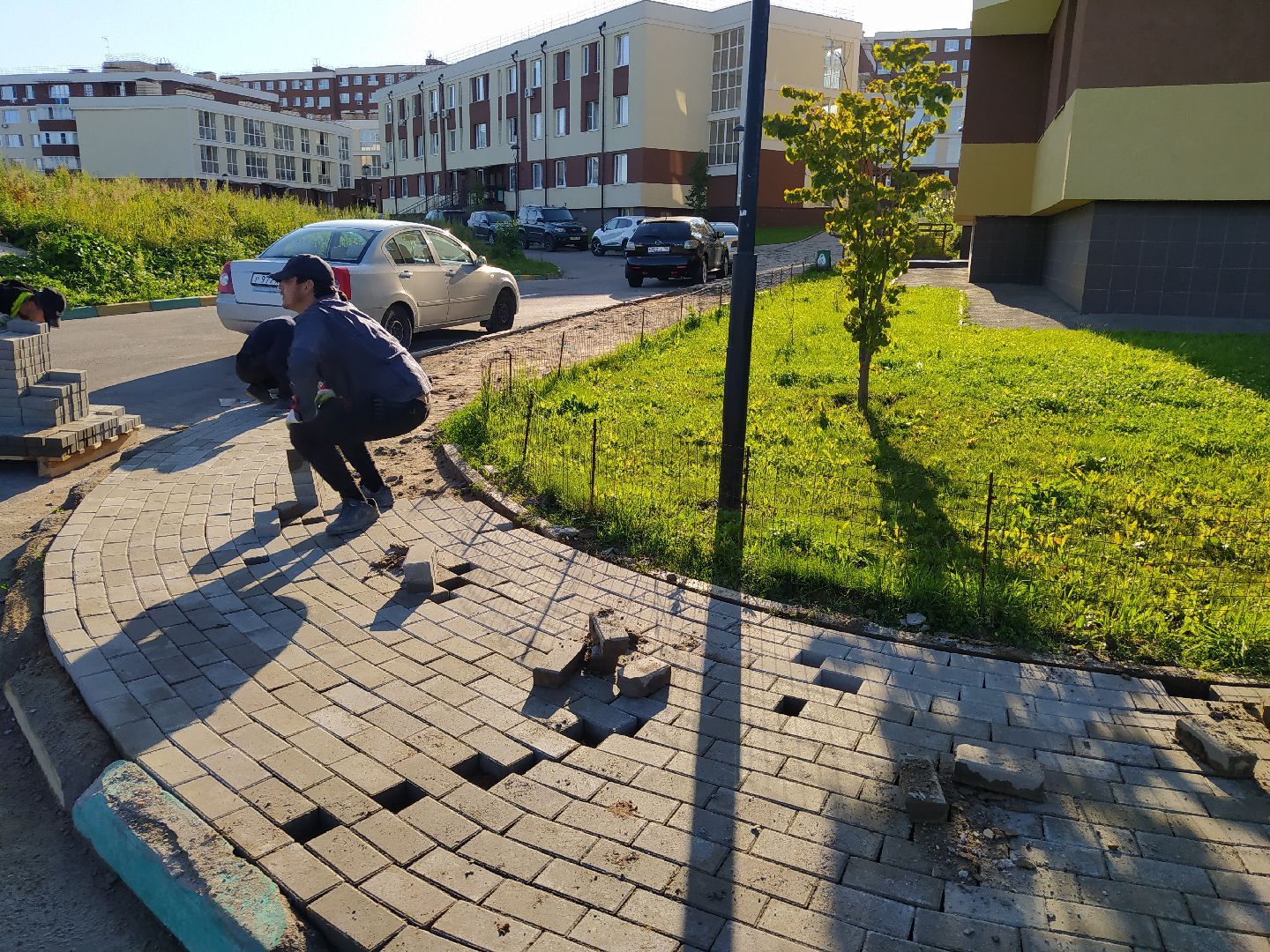 Нахабино, брусчатка, замена покрытия, работы