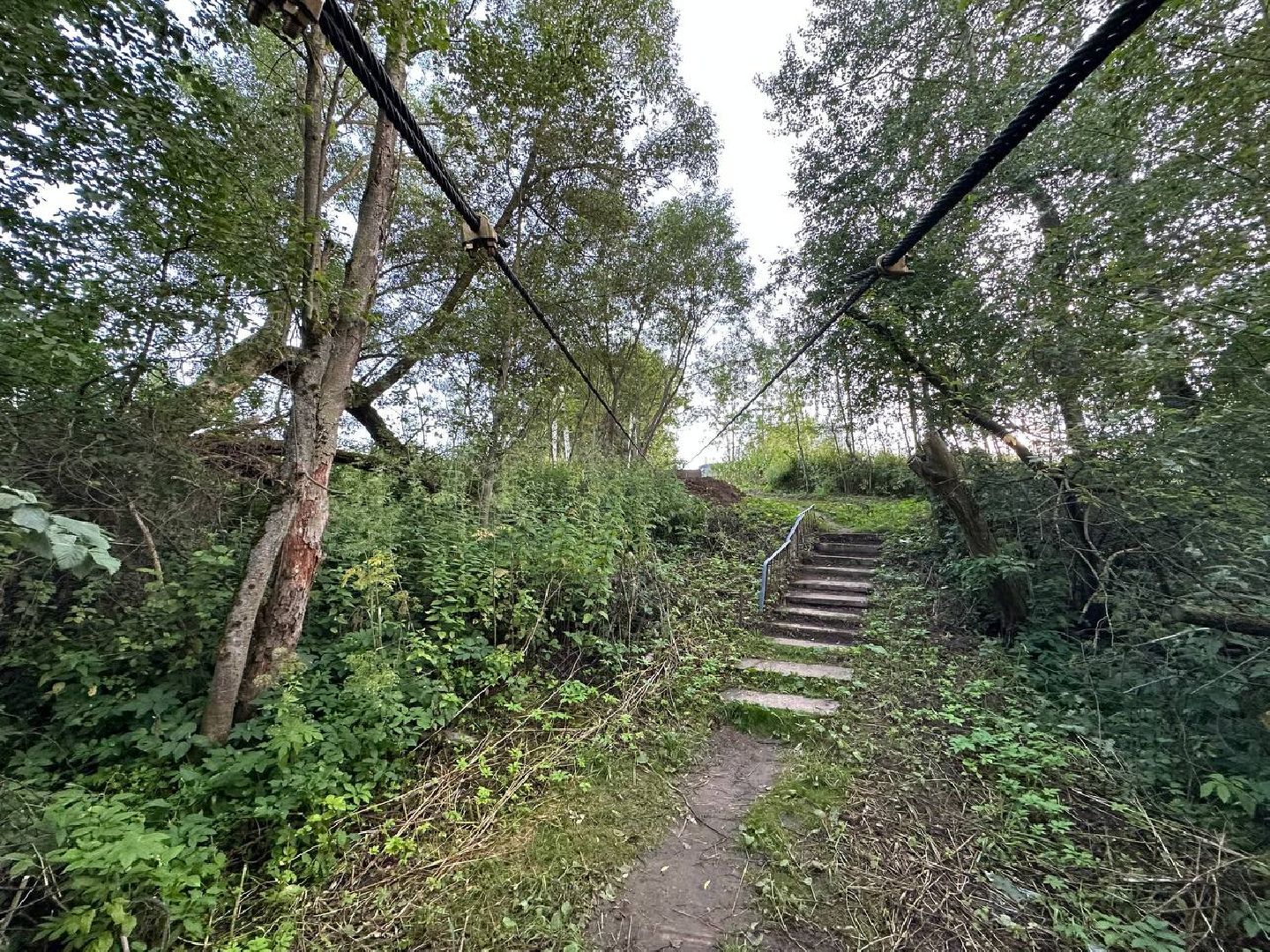 Последствия паводка, Подвесной мост, Атепцево, Наро-Фоминск, ремонт моста