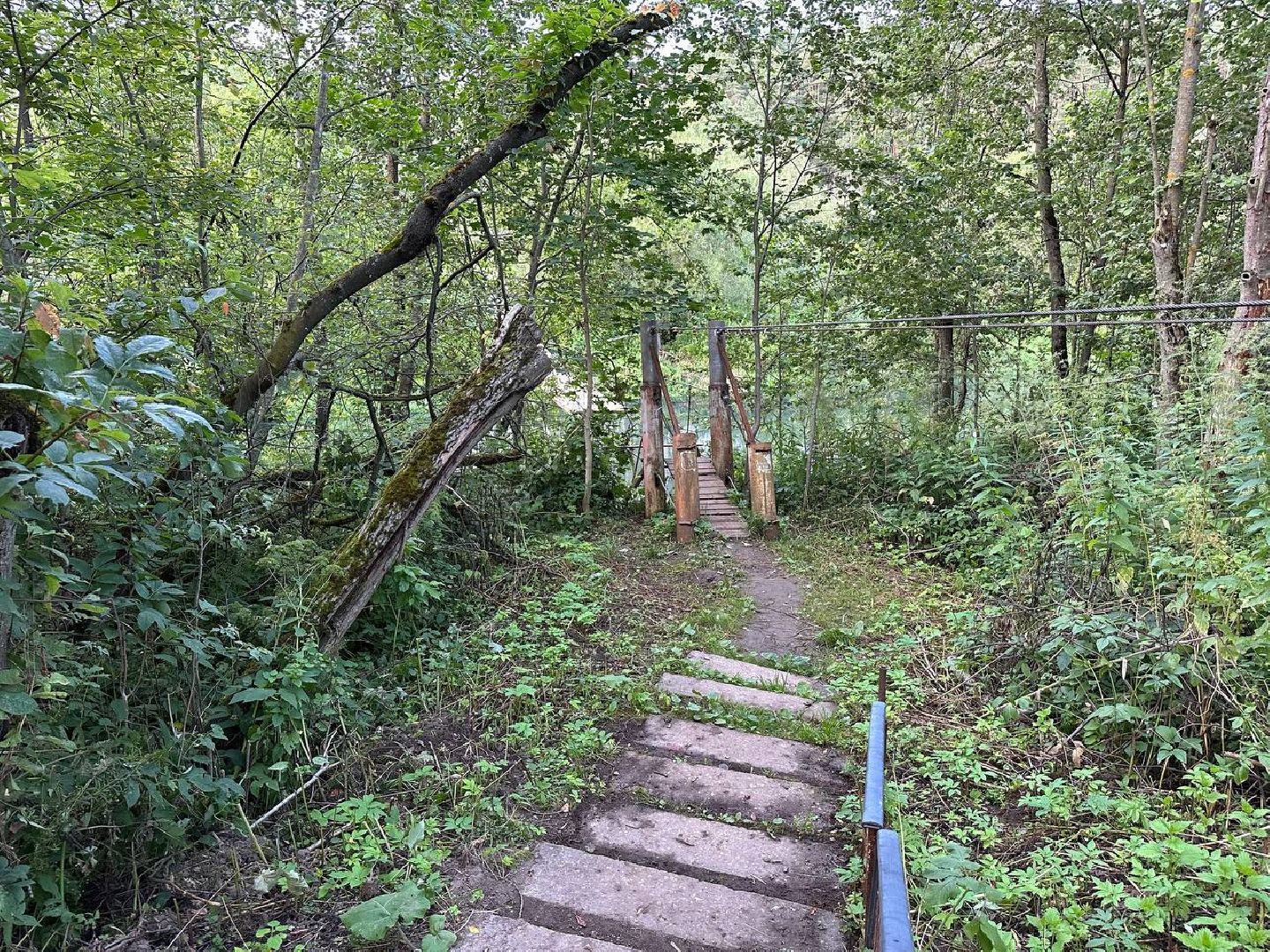 Последствия паводка, Подвесной мост, Атепцево, Наро-Фоминск, ремонт моста