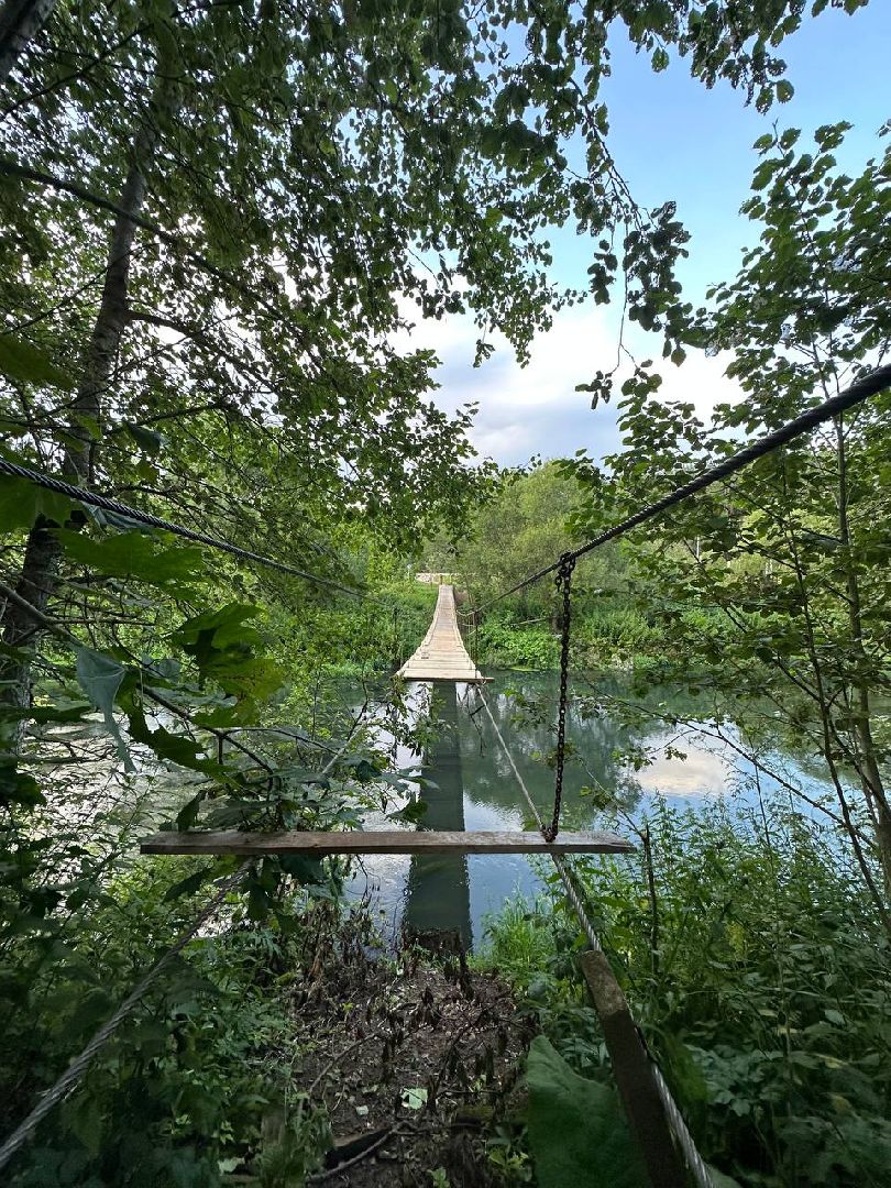 Последствия паводка, Подвесной мост, Атепцево, Наро-Фоминск, ремонт моста