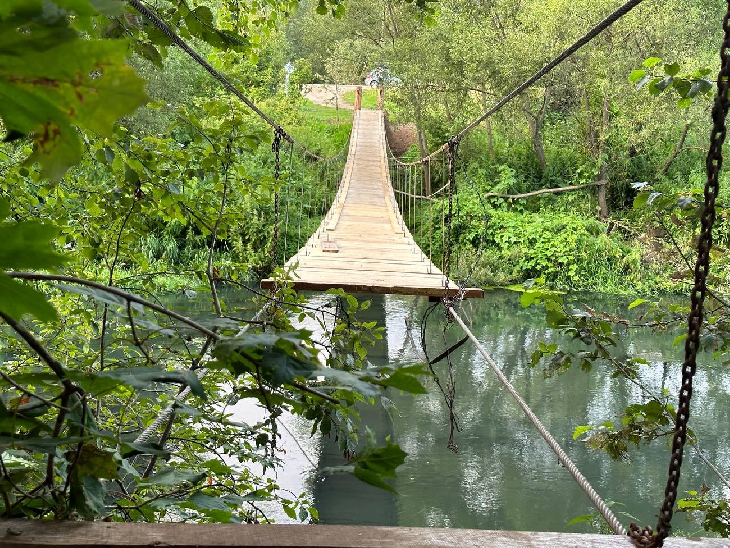 Последствия паводка, Подвесной мост, Атепцево, Наро-Фоминск, ремонт моста