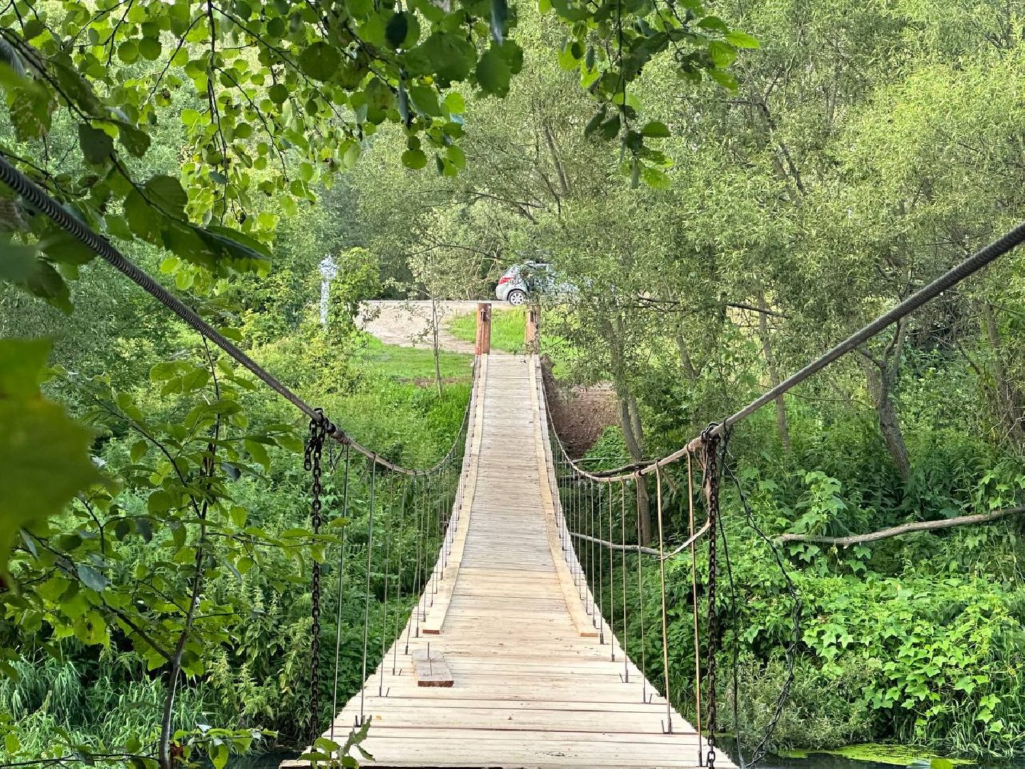 Последствия паводка, Подвесной мост, Атепцево, Наро-Фоминск, ремонт моста
