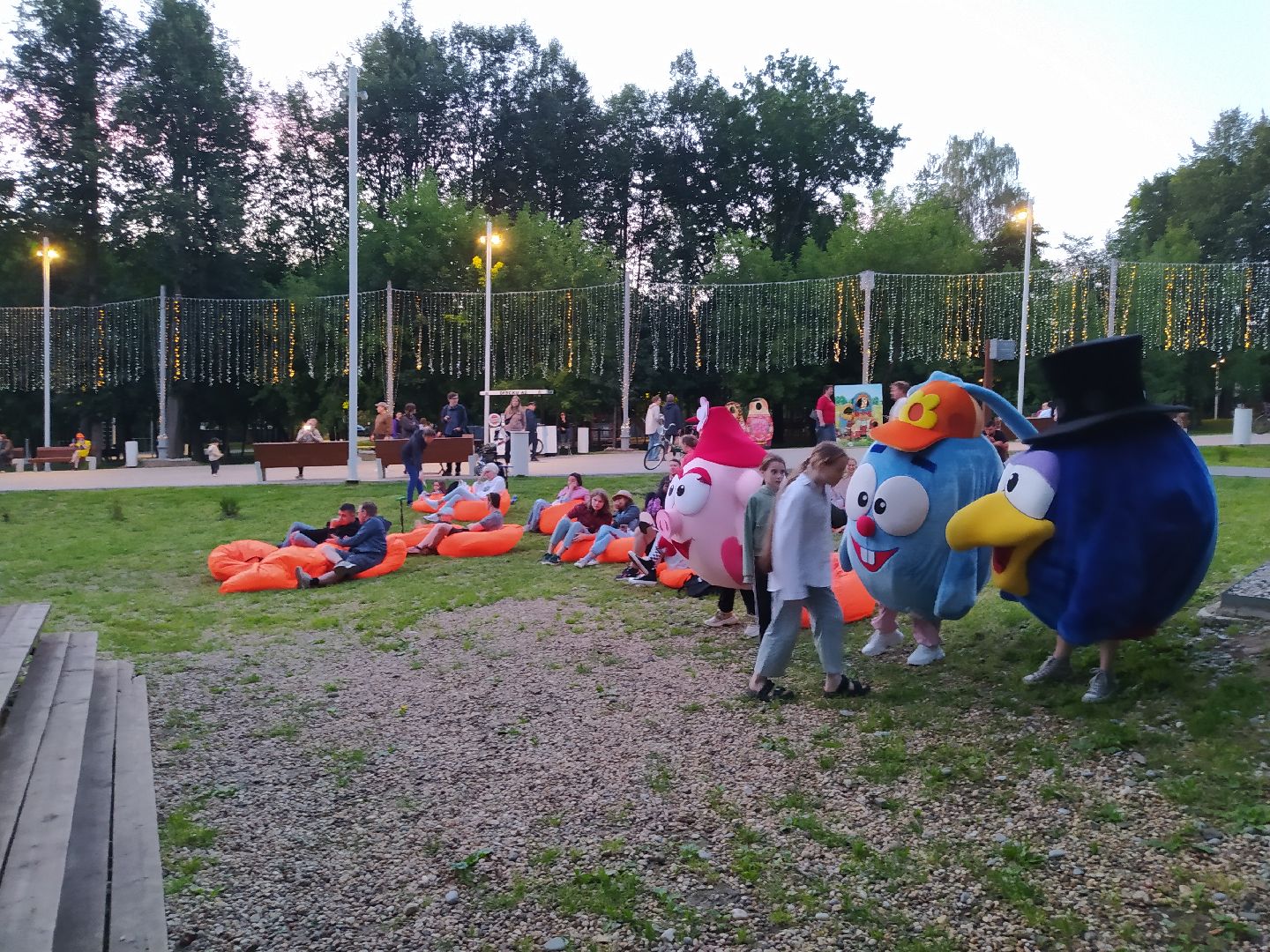 Истра, смешарики, парк, ночь