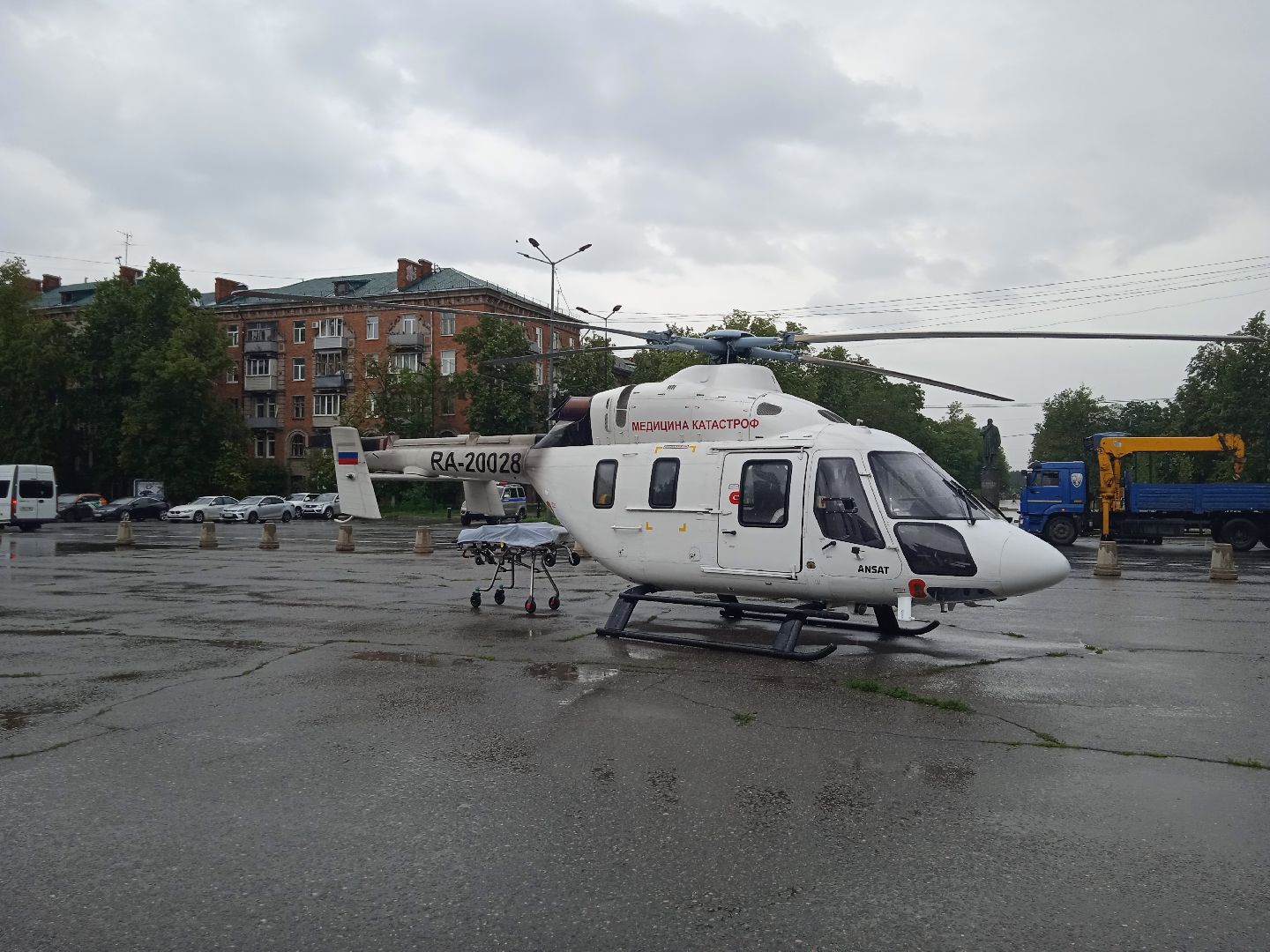 вертолёт, санавиация, Жуковская, ГКБ, МОНИКИ