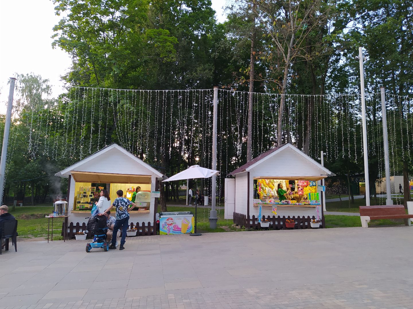 Истра, ярмарка, ночь, парк