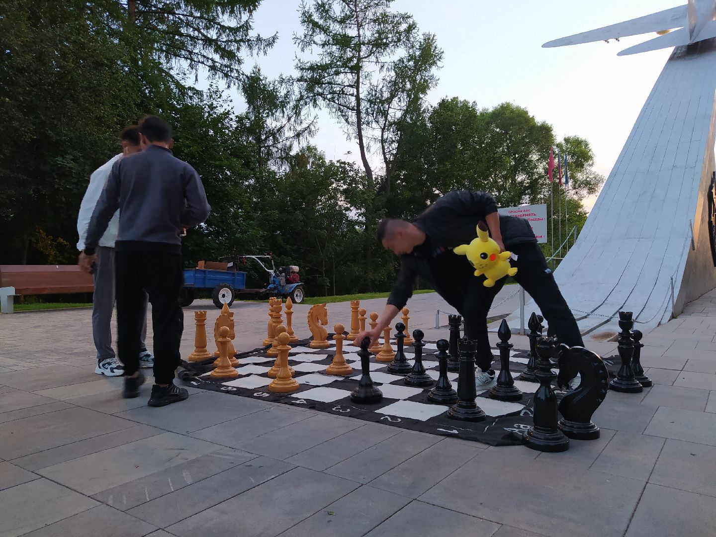 Истра, парк, шахматы, ночь