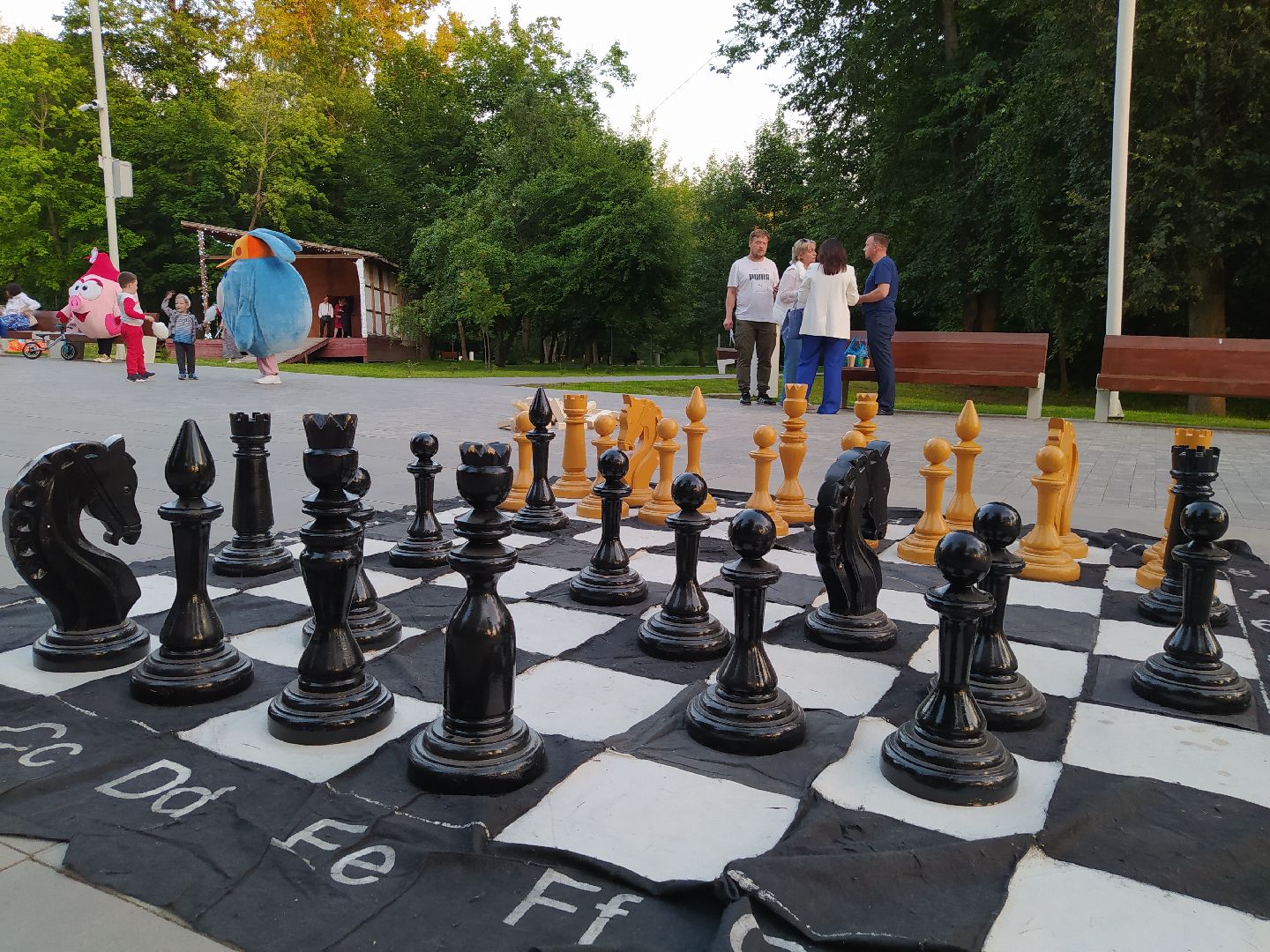 Истра, парк, шахматы, ночь