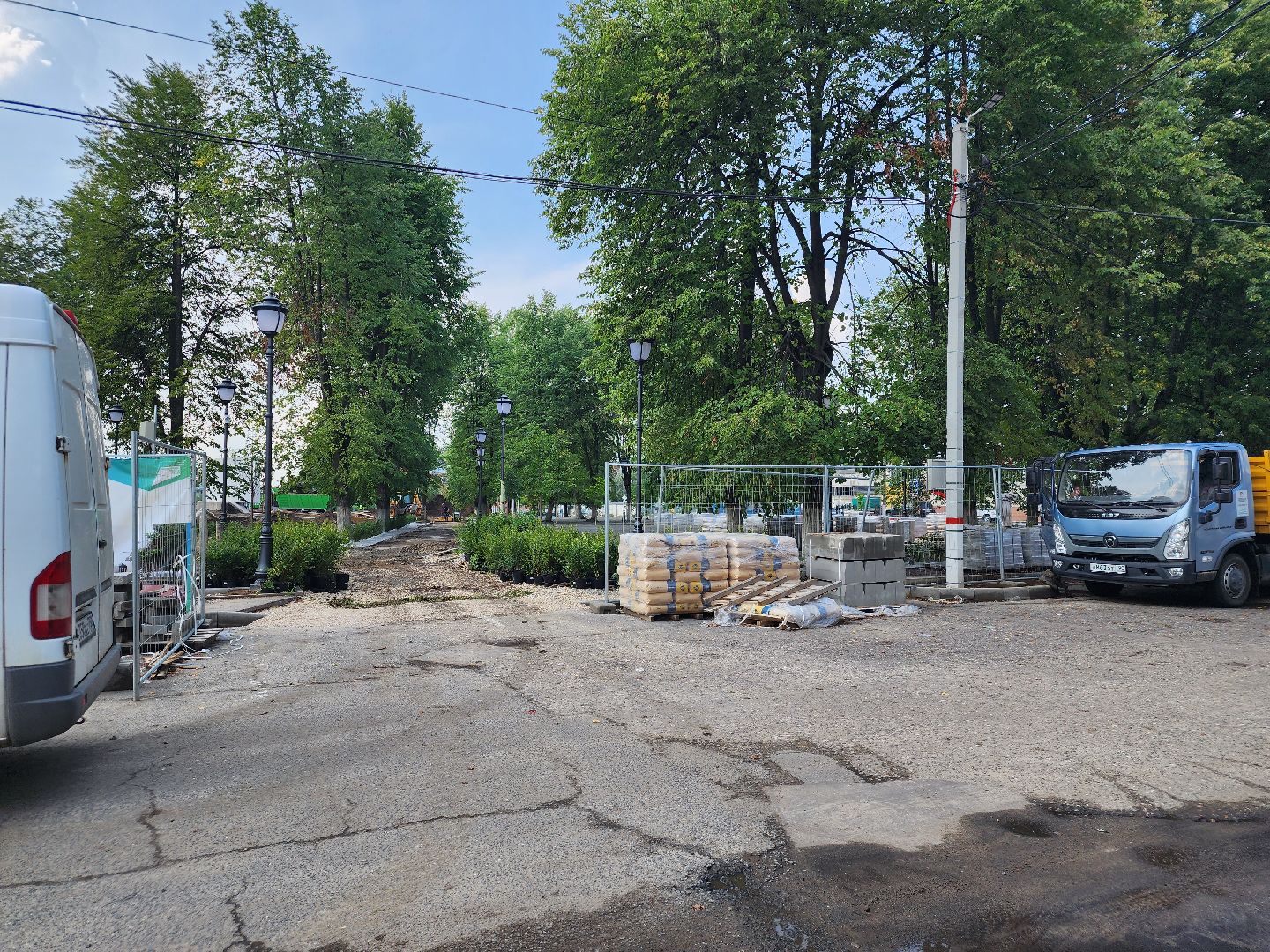 Павловский Посад, городской округ Павловский Посад, памятник, сквер, парк, люди, отдых, строительство, благоустройство