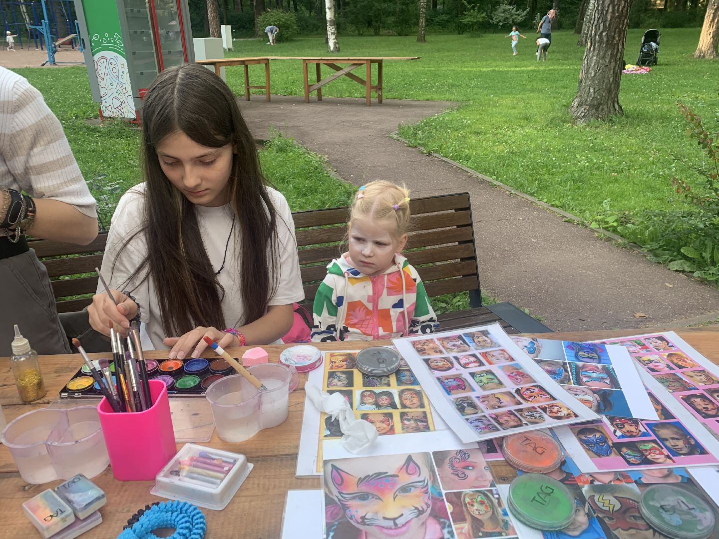 Дети, аквагрим, лето в подмосковье,Красногорск