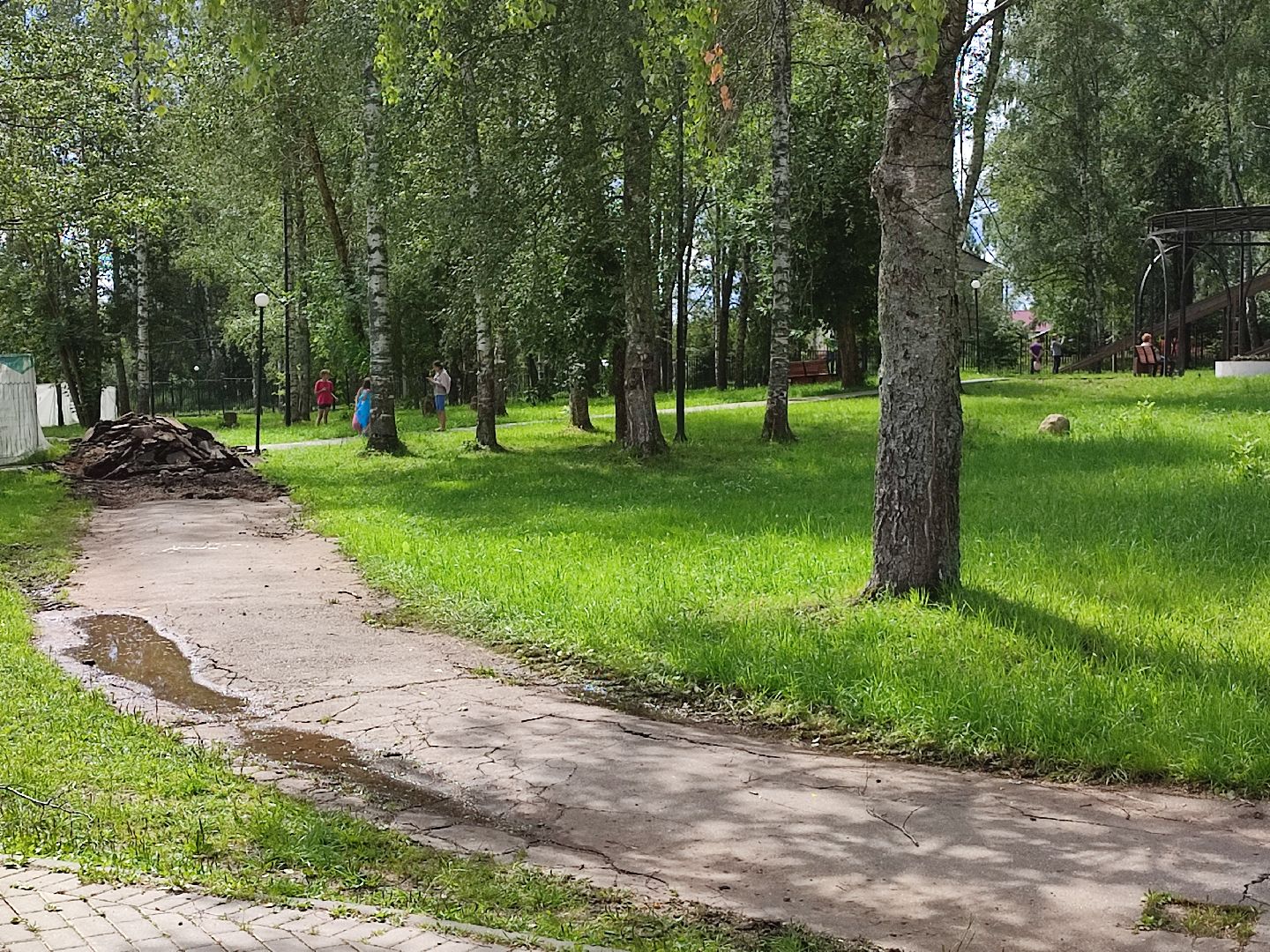 #талдом, #паркпобеды, #благоустройство, #заменаасфальта, #дорожка