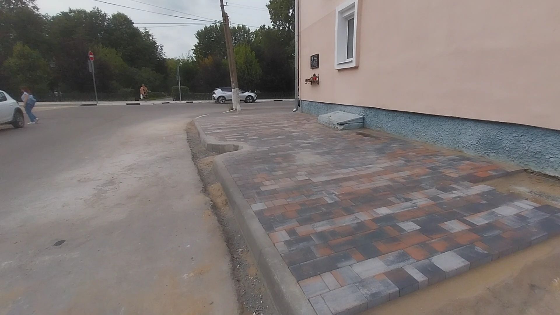 Коломна, тротуар, плитка, новый тротуар