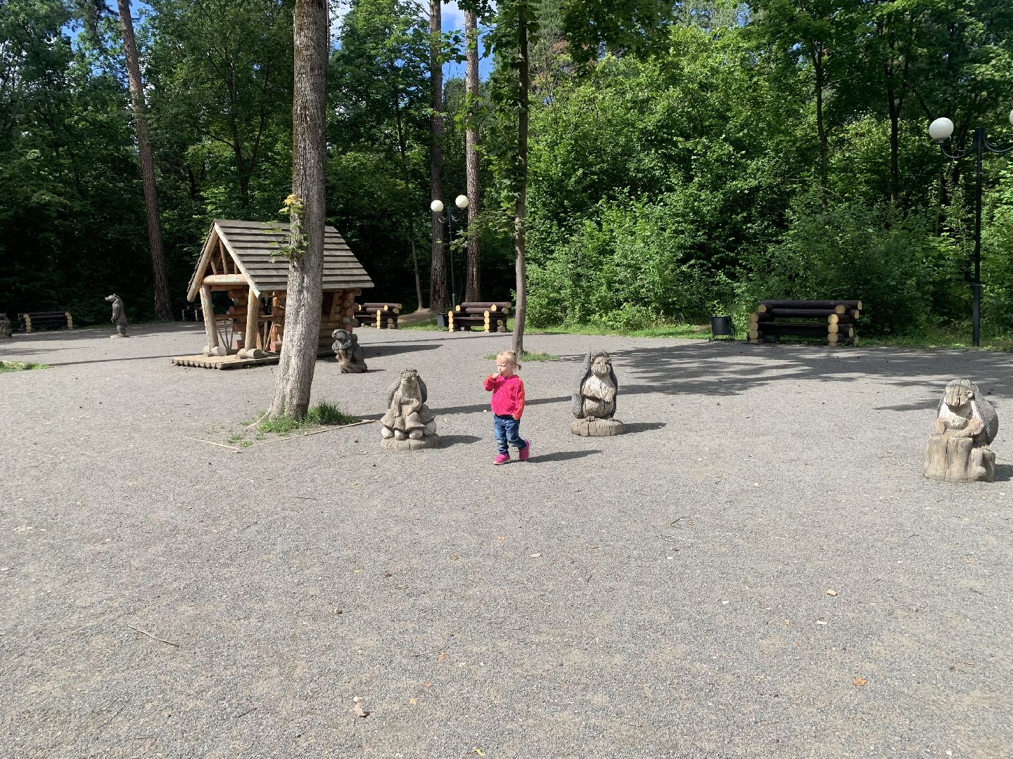 Благоустройство,парки,деревянные фигурки, Красногорск