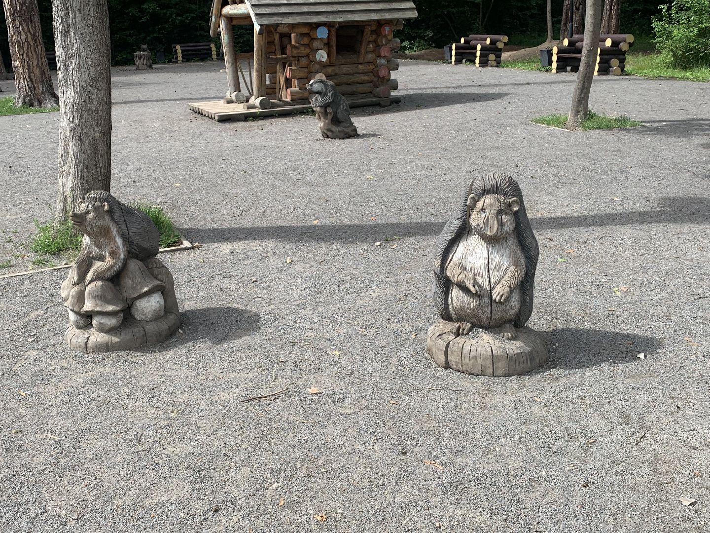 Благоустройство,парки,деревянные фигурки, Красногорск