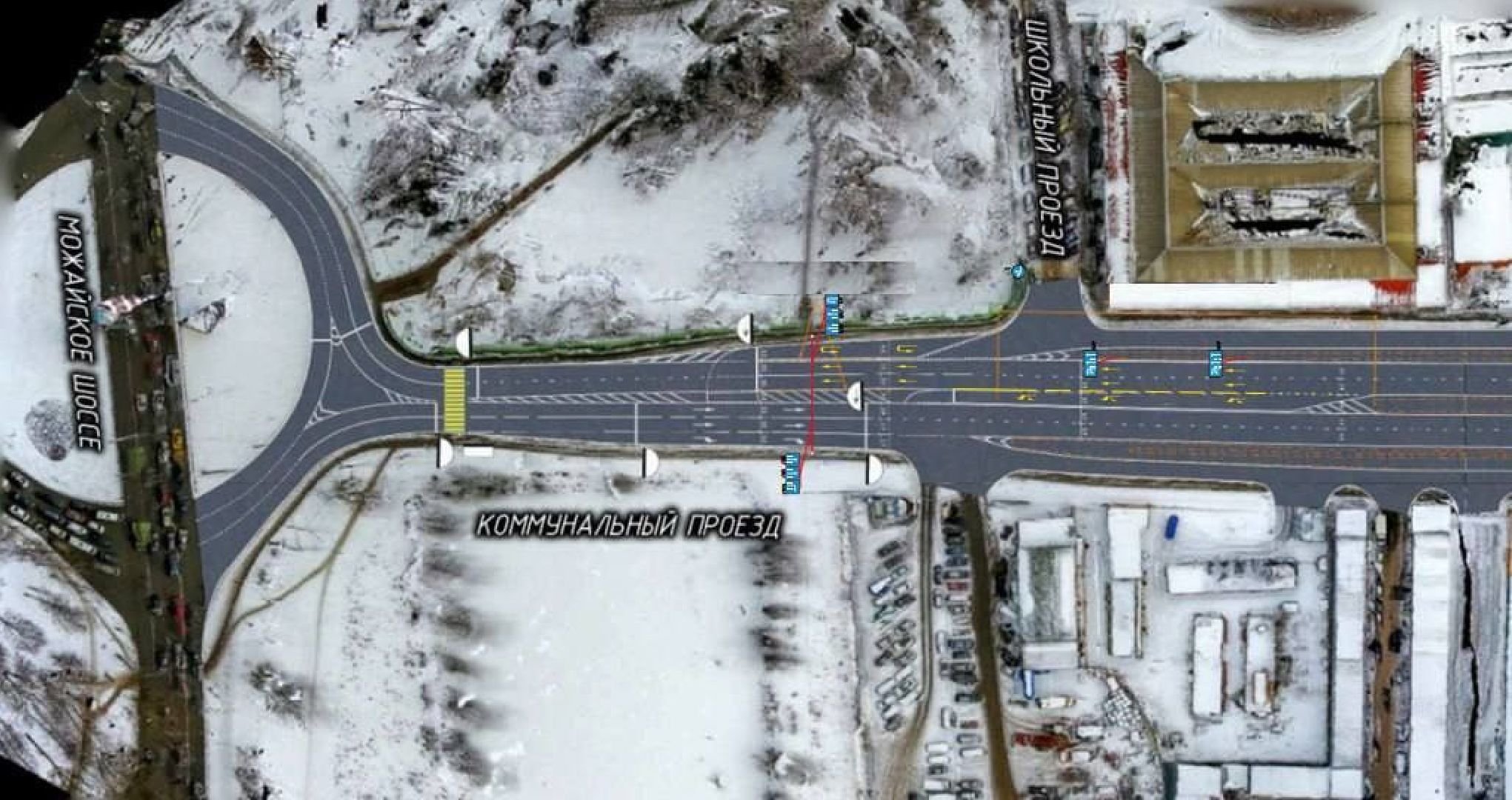 Одинцово, светофоры, разметка, схема движения,