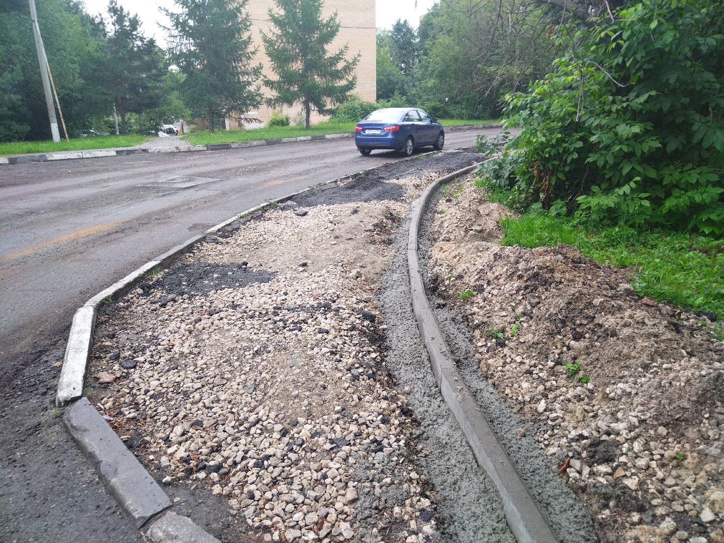 Мытищи, ремонт дорог, улица Институтская