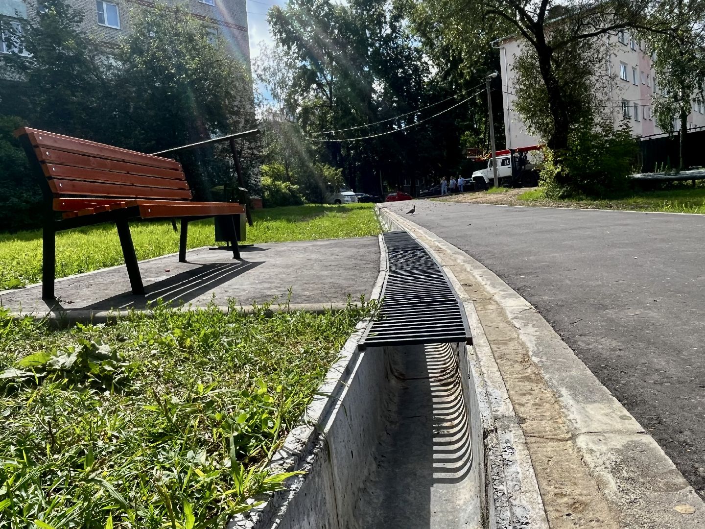 Наро-Фоминск, благоустройство, тротуар, зоны отдыха, лето в Подмосковье