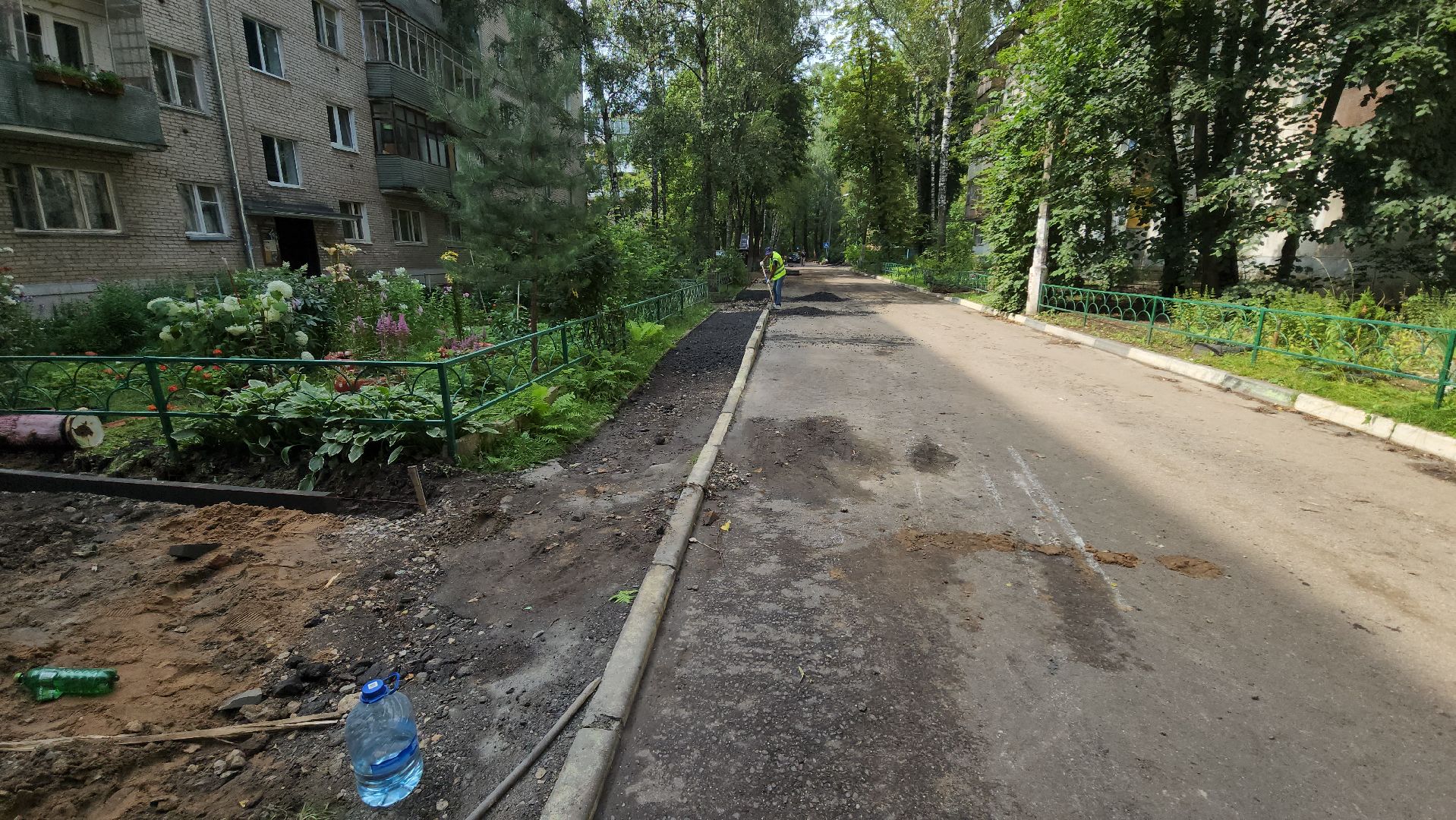 Одинцово, благоустройство, двор, асфальт, тротуар, ремонт, парковка,