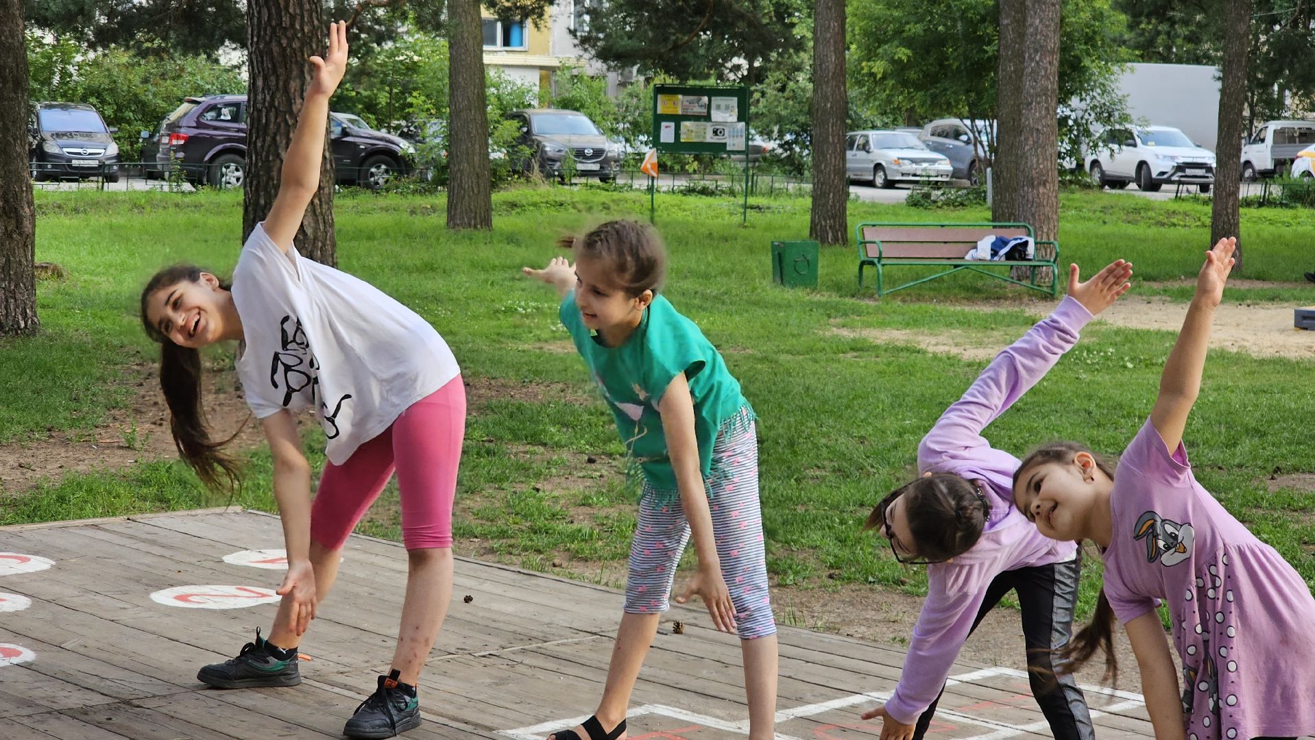 отдых, танцы, разминка, Кузьминский лесопарк