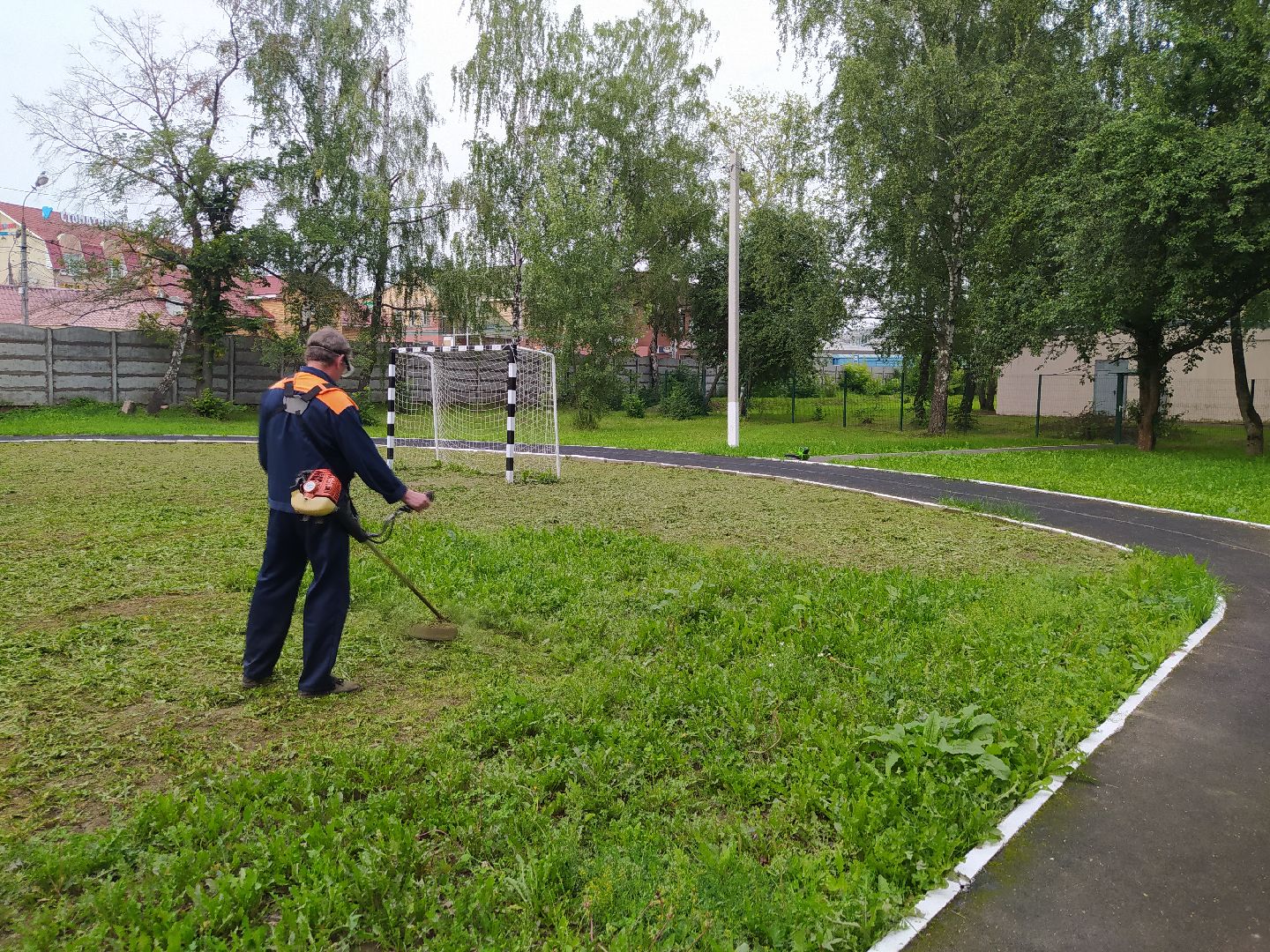 Нахабино, газон, трава, работы