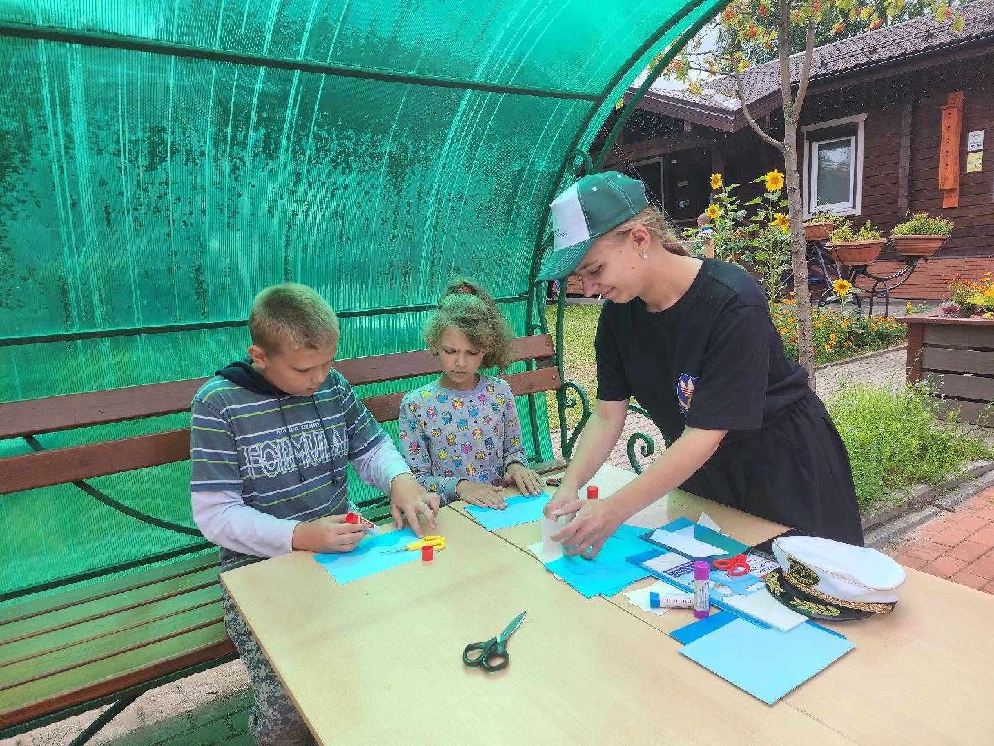 Павловский Посад, городской округ Павловский Посад, люди, лето, парк, дети, мастер-класс