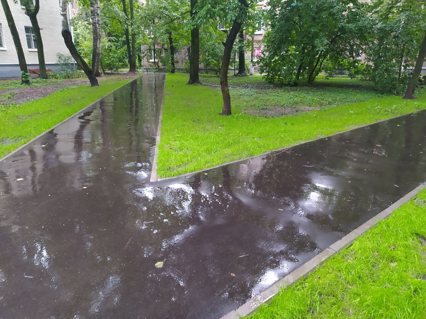 Красногорск, асфальтирование, тропинка