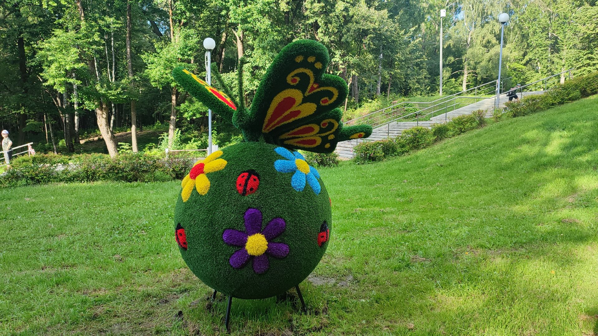 Кашира, парк, топиар, поручни, благоустройство