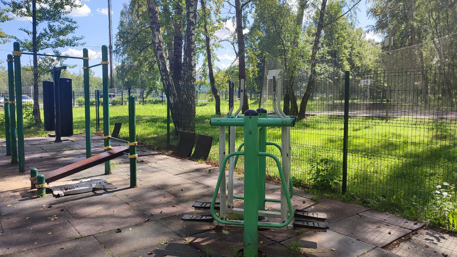 Кашира, парк, ремонт, воркаут, турники
