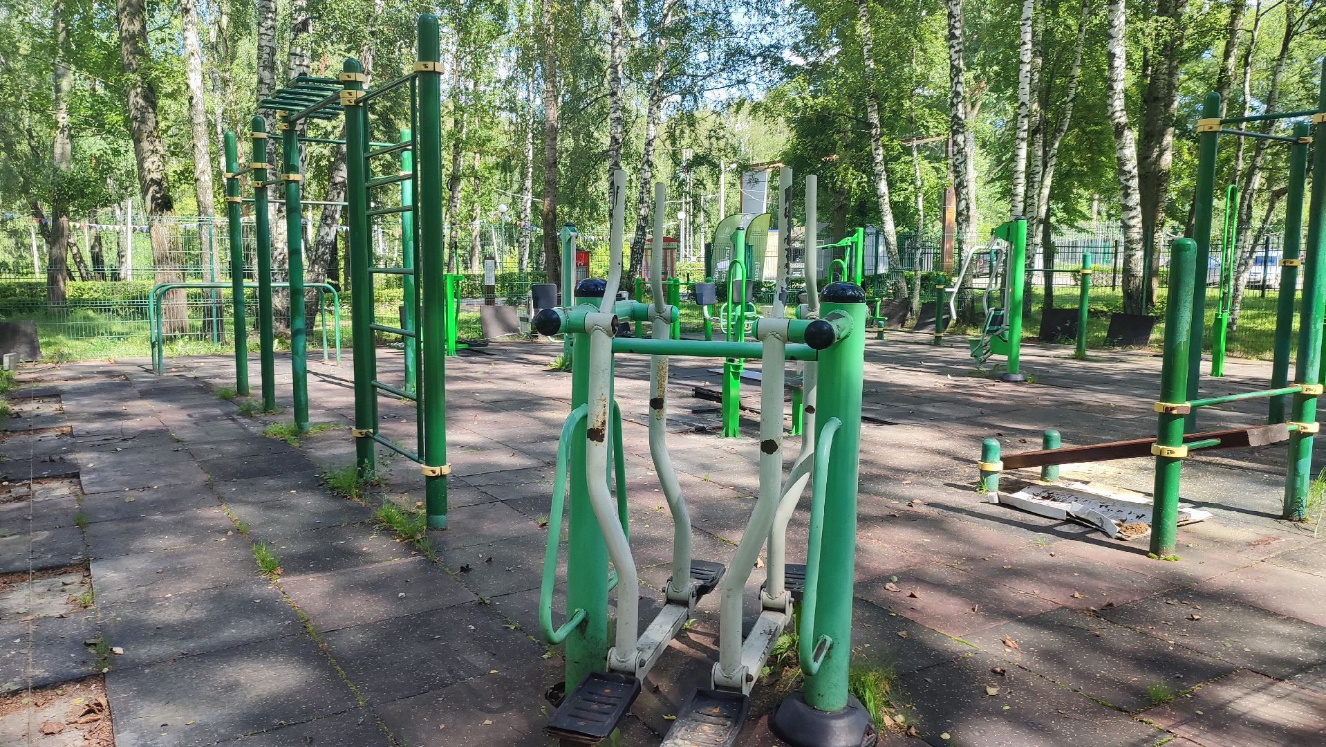 Кашира, парк, ремонт, воркаут, турники