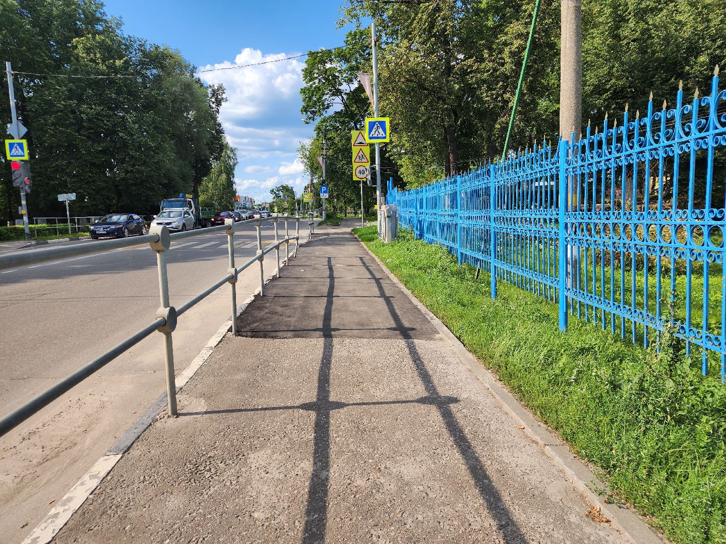 Новый тротуар, школа №18, Павловский Посад, ремонт, благоустройство