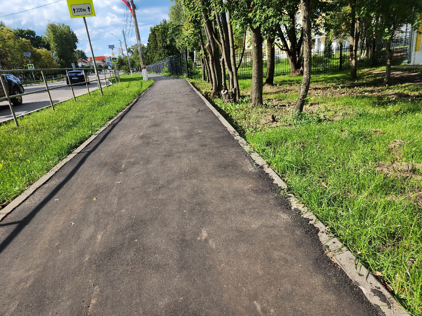 Новый тротуар, школа №18, Павловский Посад, ремонт, благоустройство