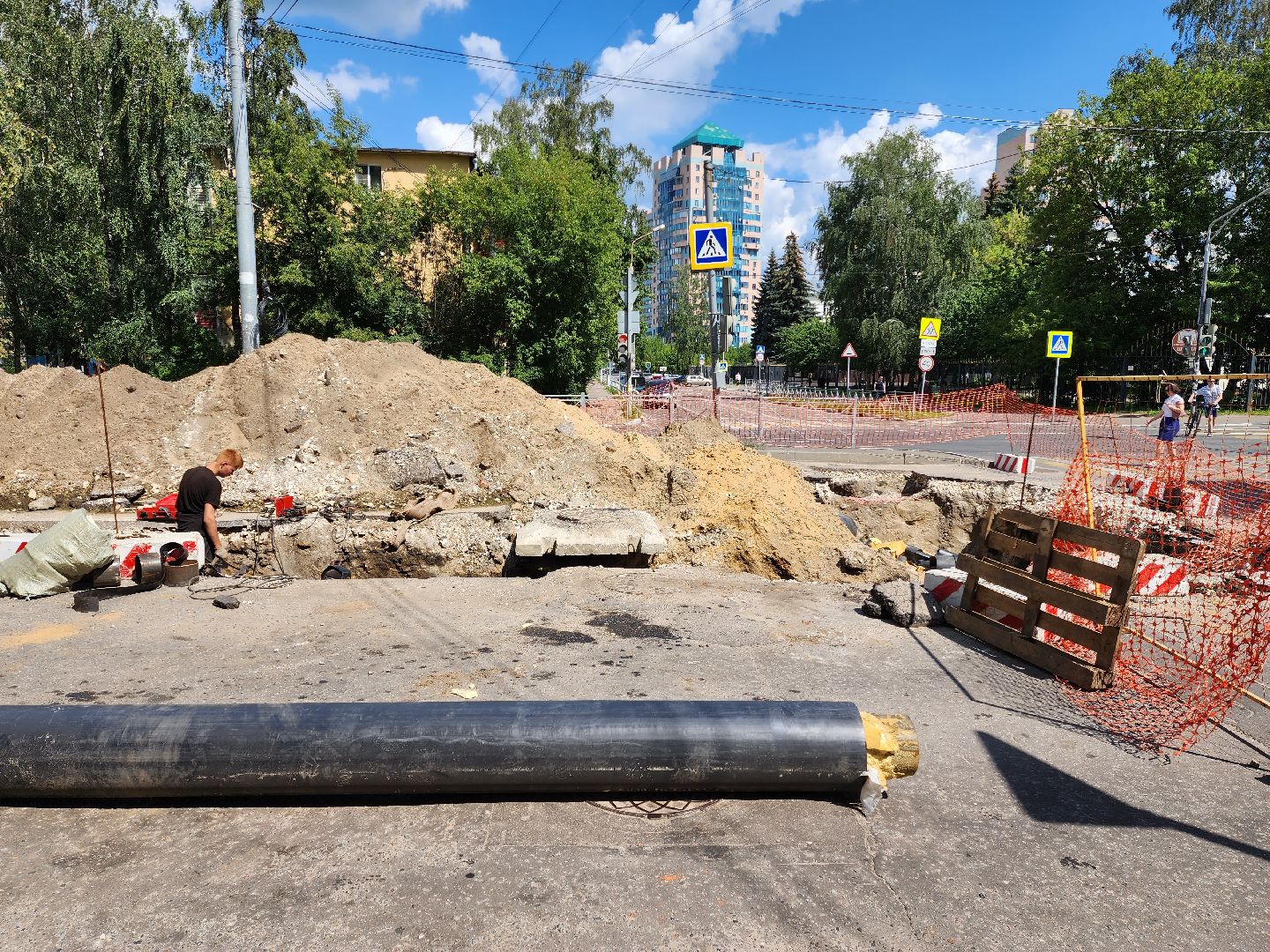 Раменское, ЖКХ, строительство тепловой сети на Чугунова