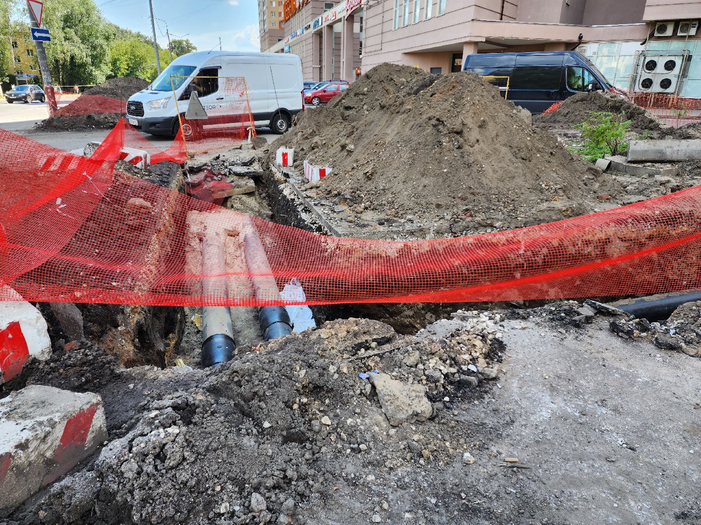 Раменское, ЖКХ, строительство тепловой сети на Чугунова