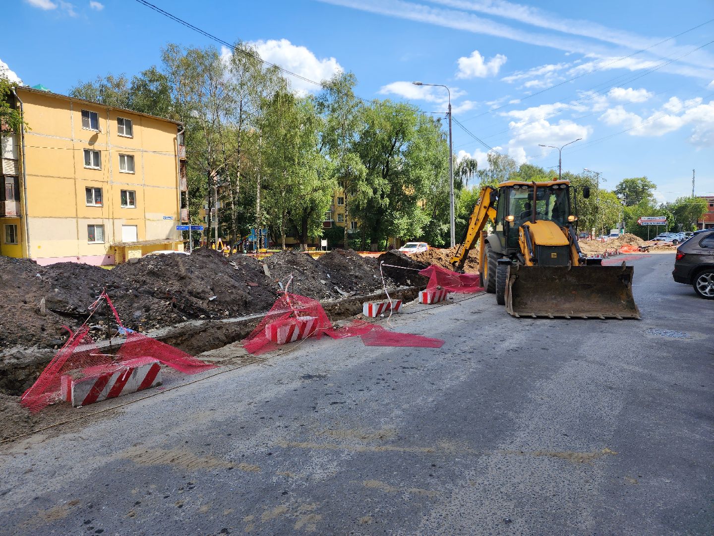 Раменское, ЖКХ, строительство тепловой сети на Чугунова
