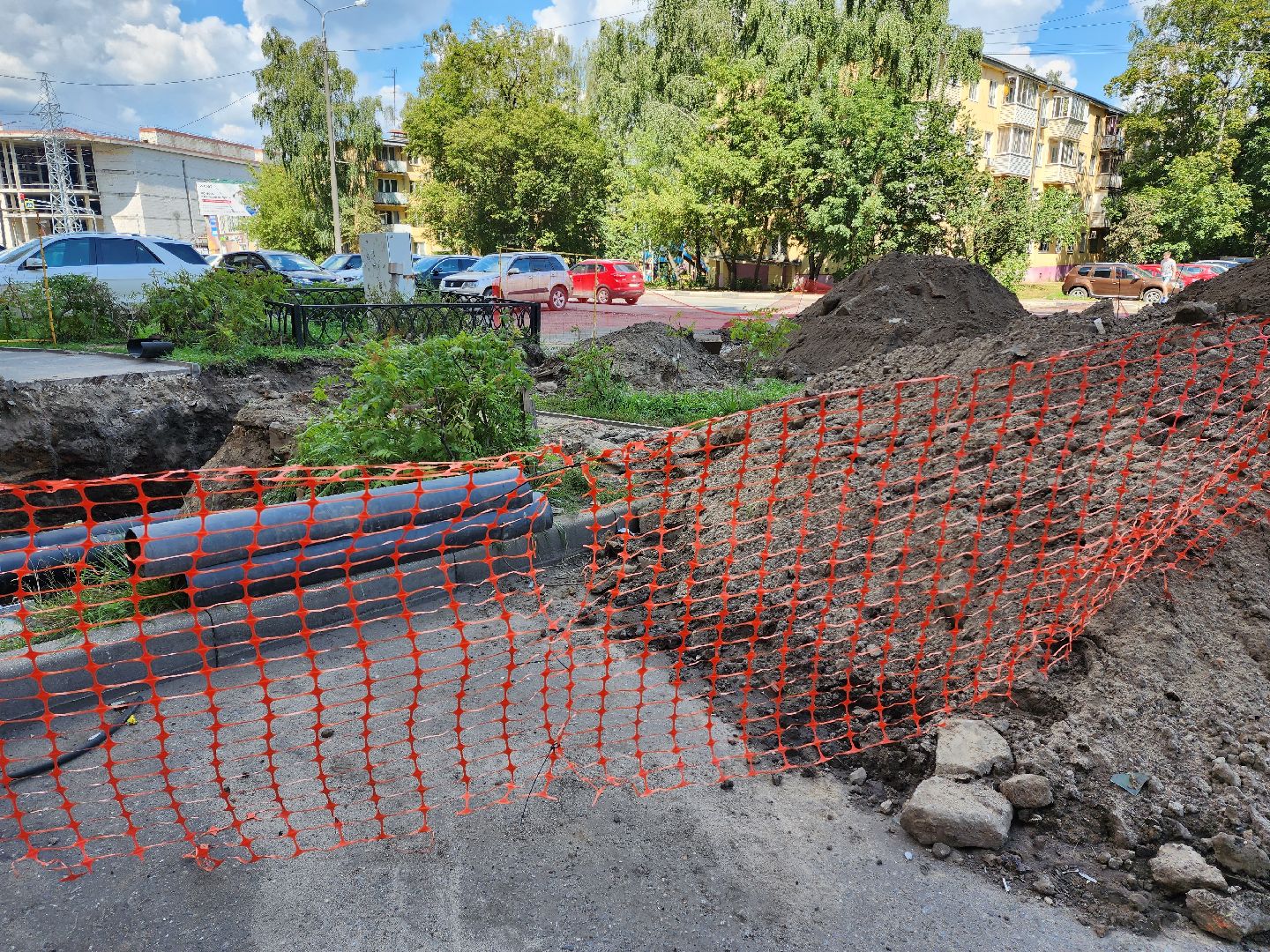 Раменское, ЖКХ, строительство тепловой сети на Чугунова