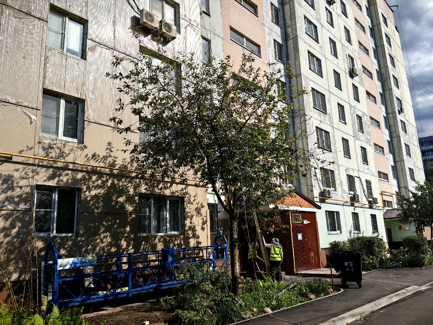 Капитальный ремонт, дом, бригада, монтажник, фасад