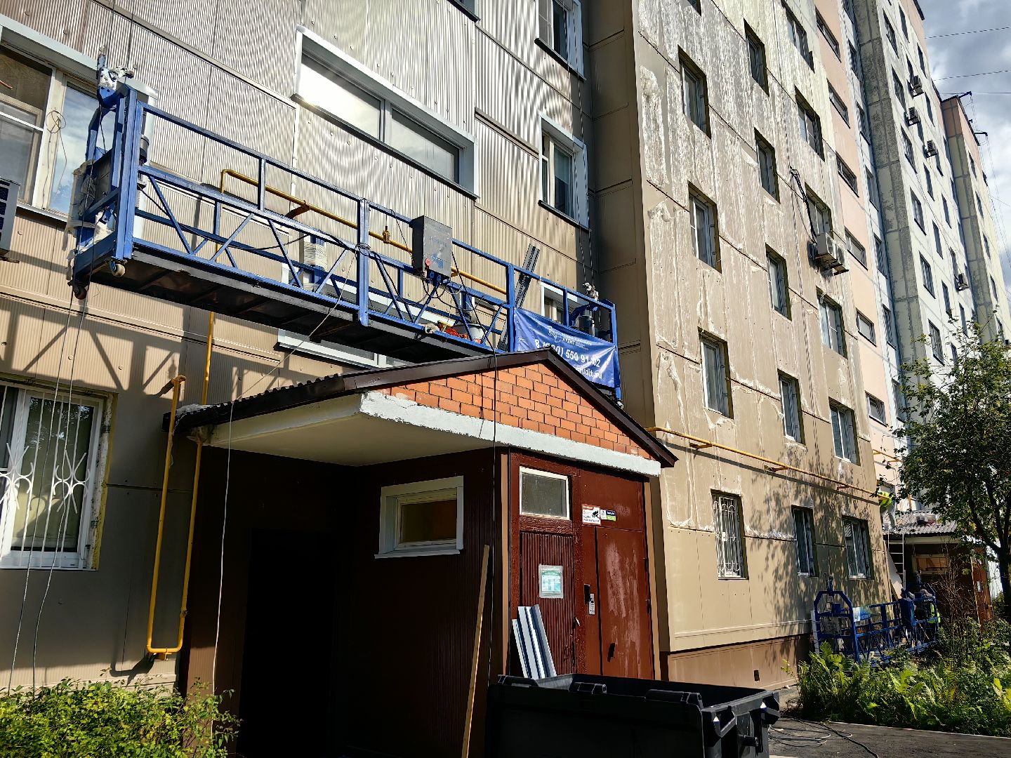 Капитальный ремонт, дом, бригада, монтажник, фасад