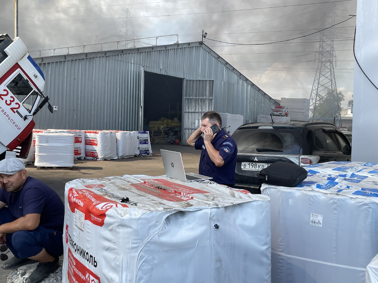 Пожар, тушат, Люберцы, возгорание