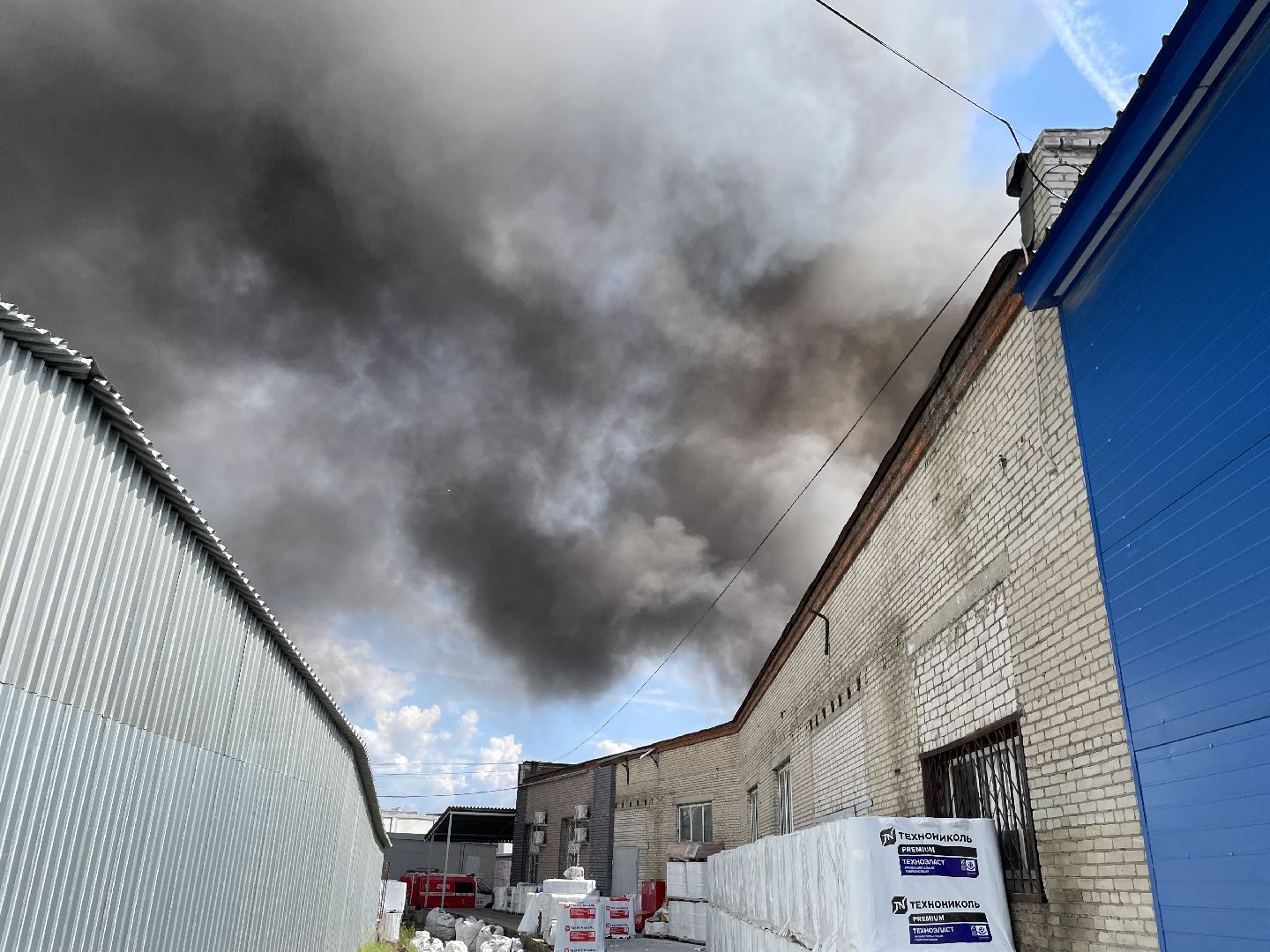 Пожар, тушат, Люберцы, возгорание